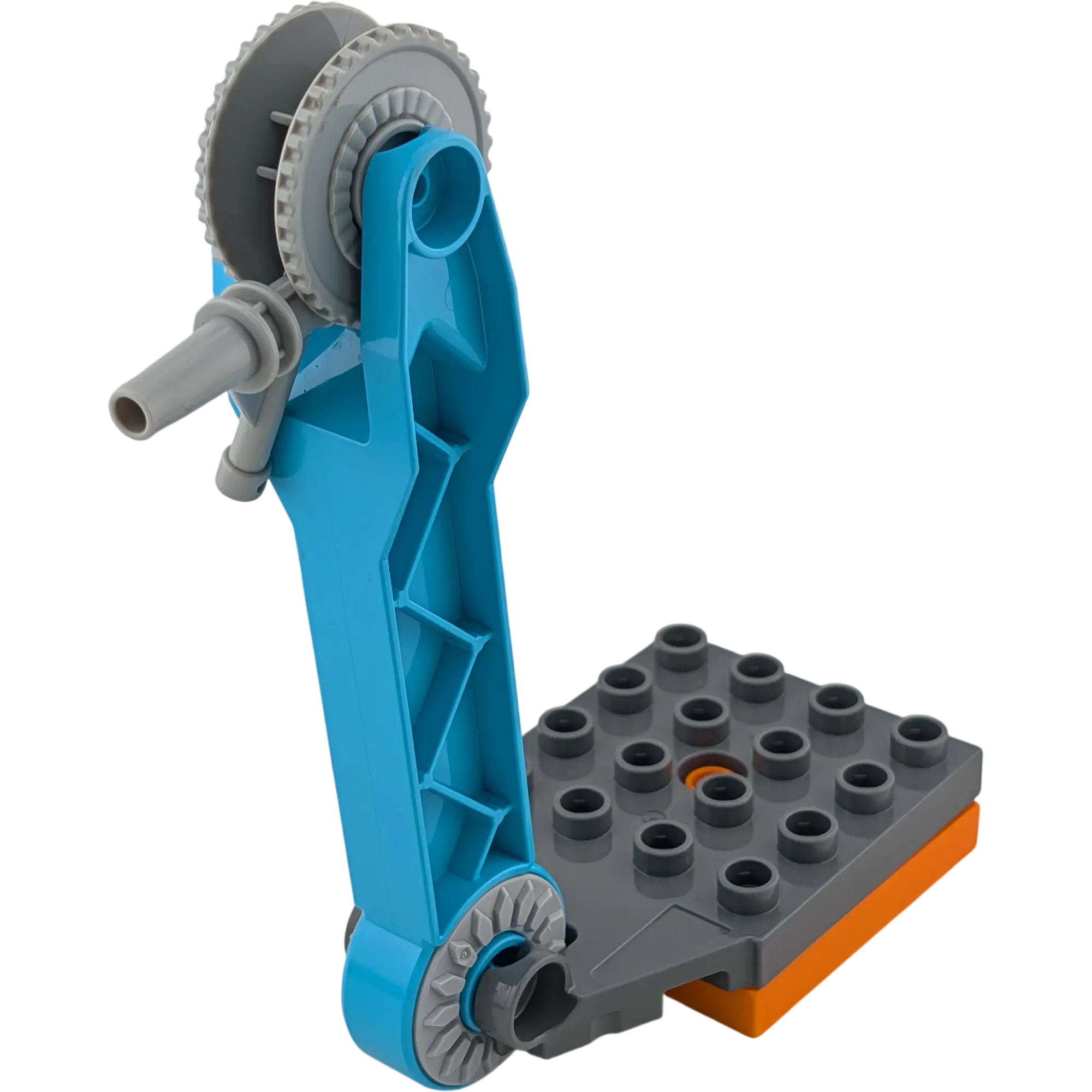 Lego Duplo 92005 519H8 Kran Arm Ausleger Azur mit Schlauchrolle und Drehplatte