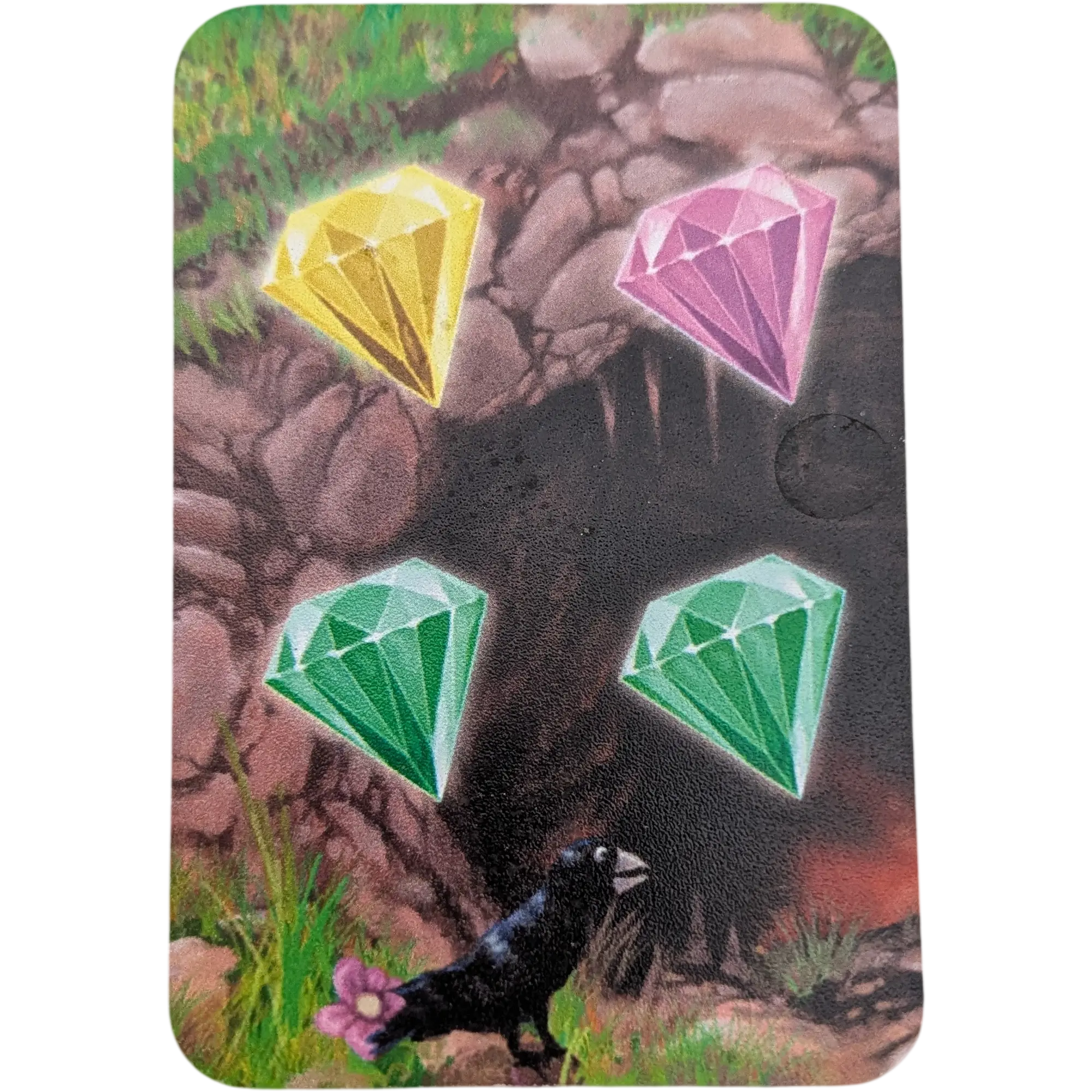 Kosmos Fluss der Drachen Ersatzteile Höhlenkarte 4 Edelsteine Gelb, Pink, Grün, Grün