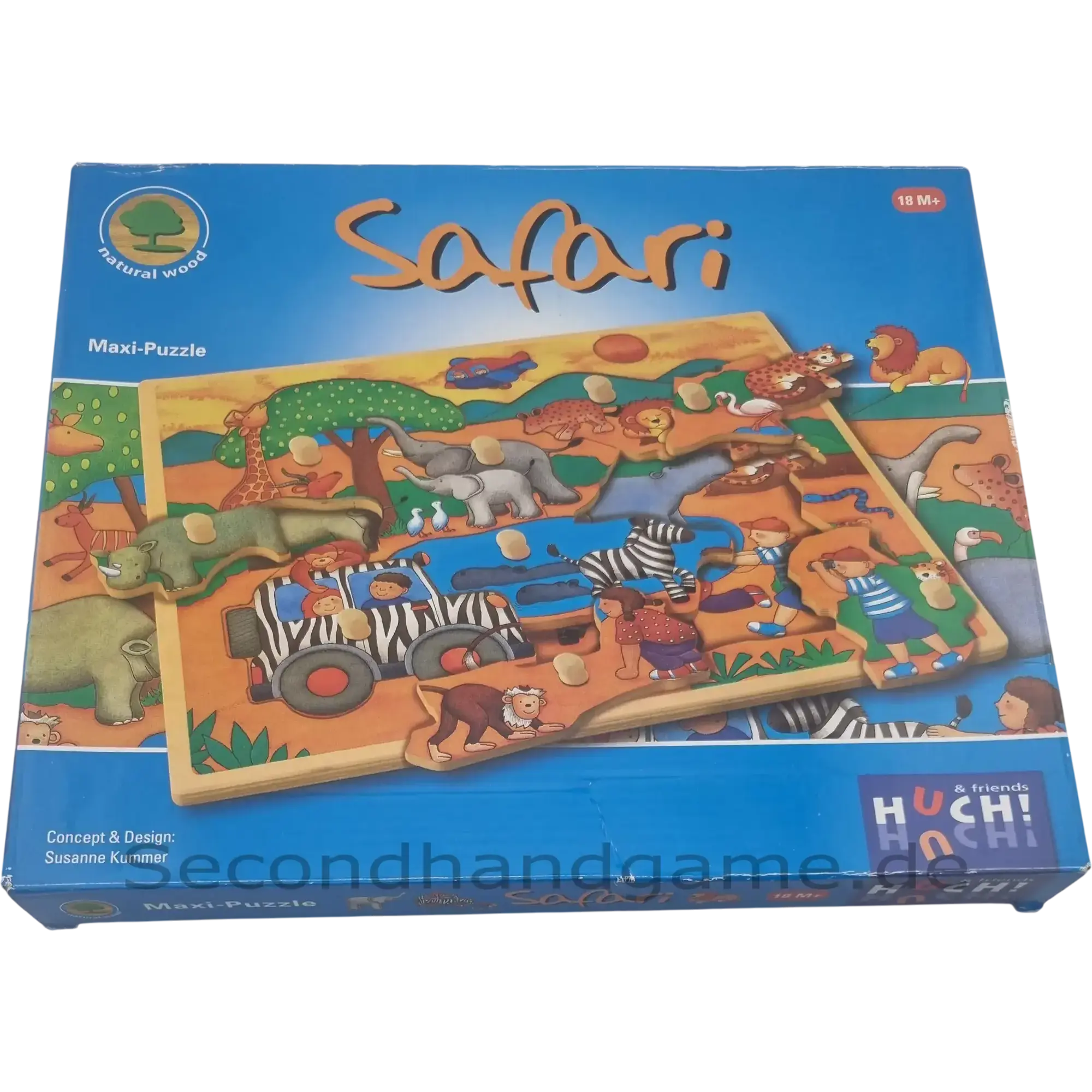 Huch & Friends Holzpuzzle Safari 878021, ab 18 Monaten