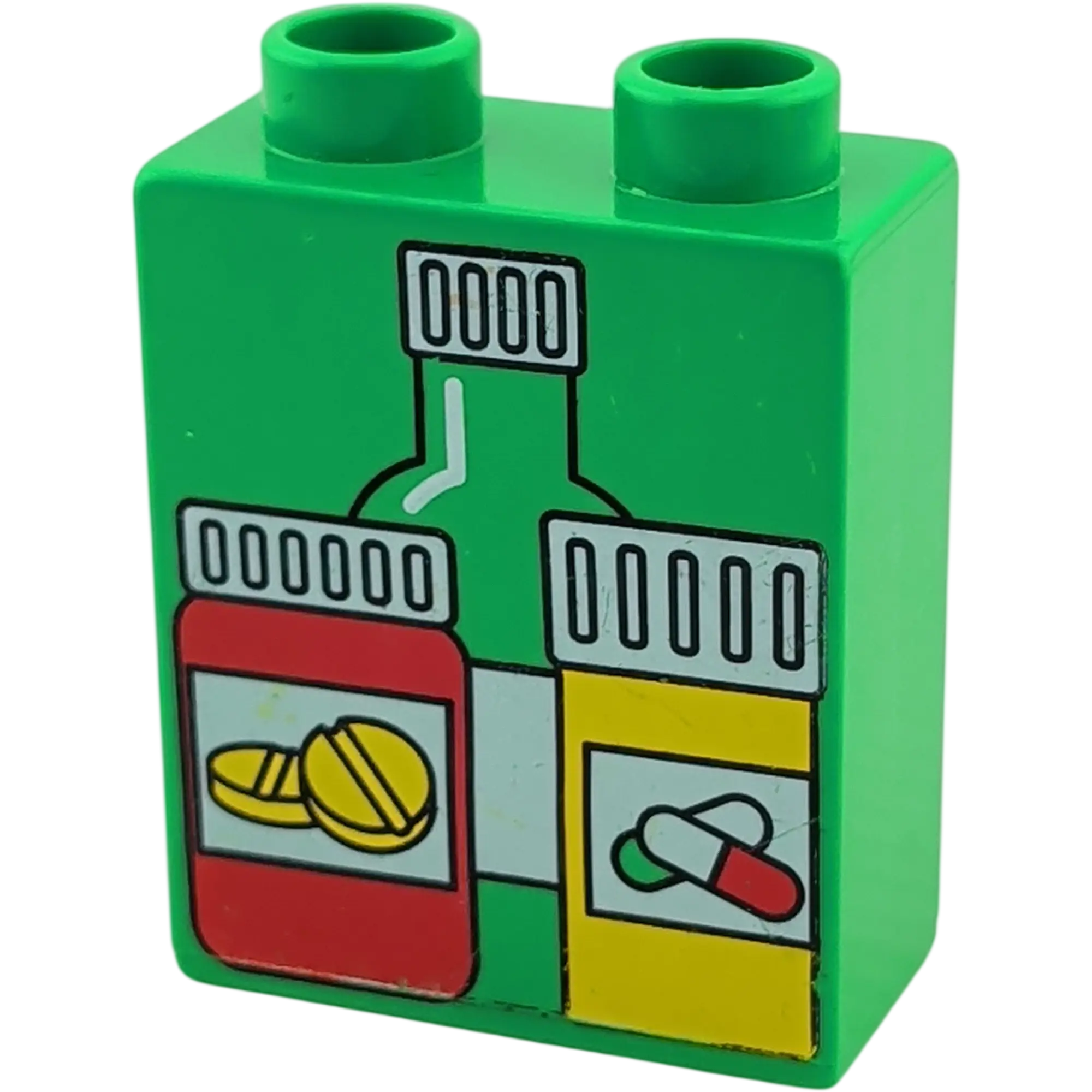 Lego Duplo 4066 Stein 1x2 Mittelgrün Medikamente Kapseln Medizin