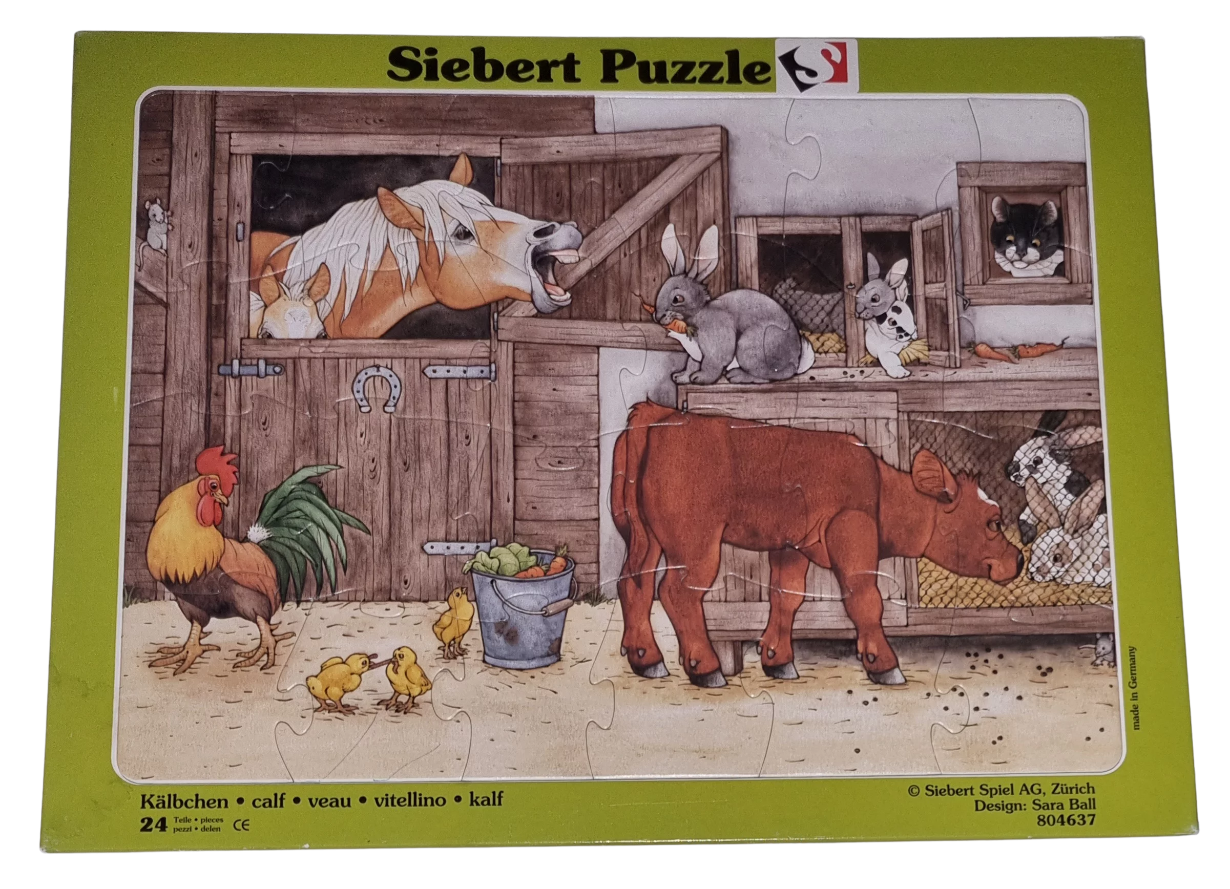 Siebert Rahmenpuzzle 804637 Kälbchen 24 Teile