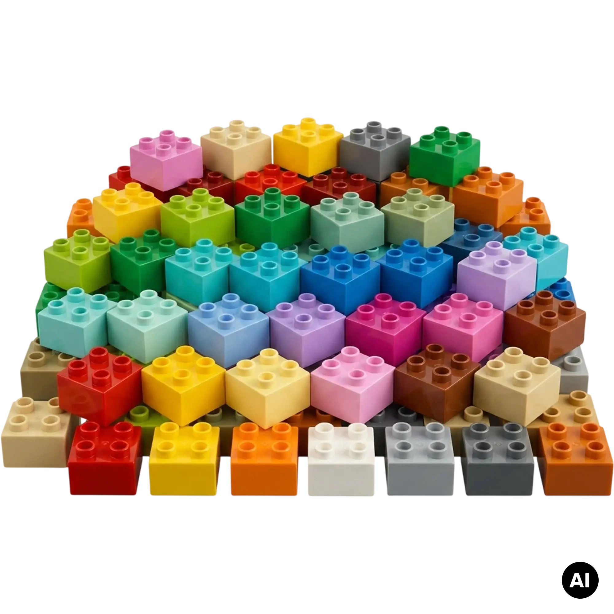 Lego Duplo 50 Bausteine 2x2 Konvolut 3437 Bunter Steinespaß 