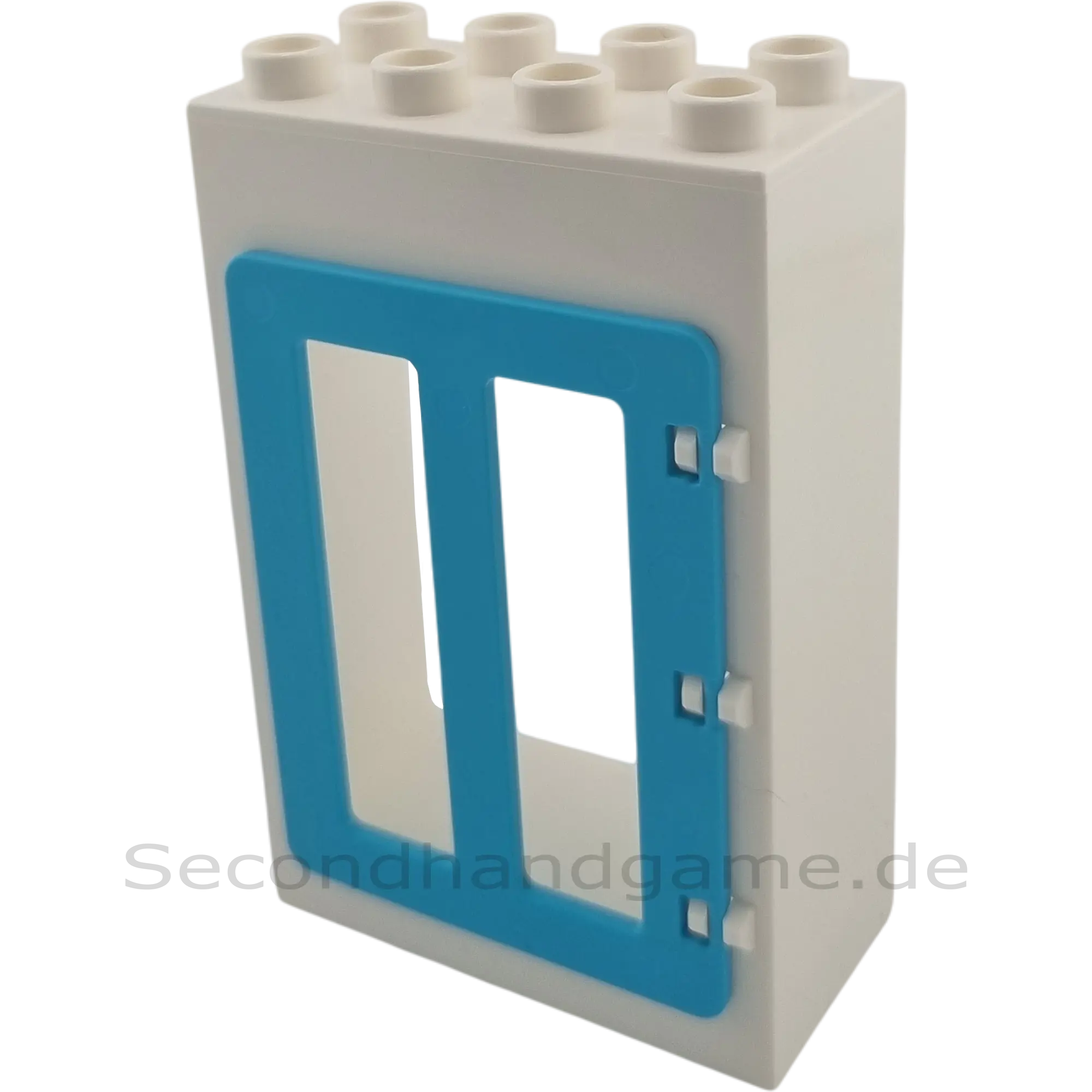 Lego Duplo 2x4 Hauswand mit Tür Weiß Azur