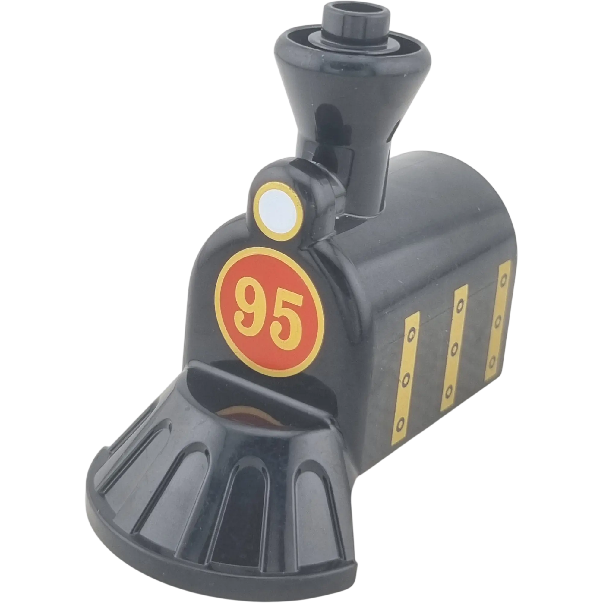 Lego Duplo 28592 Lok Eisenbahn Zug Schiebelok Schwarz Gold Zahl 95 Vorderteil