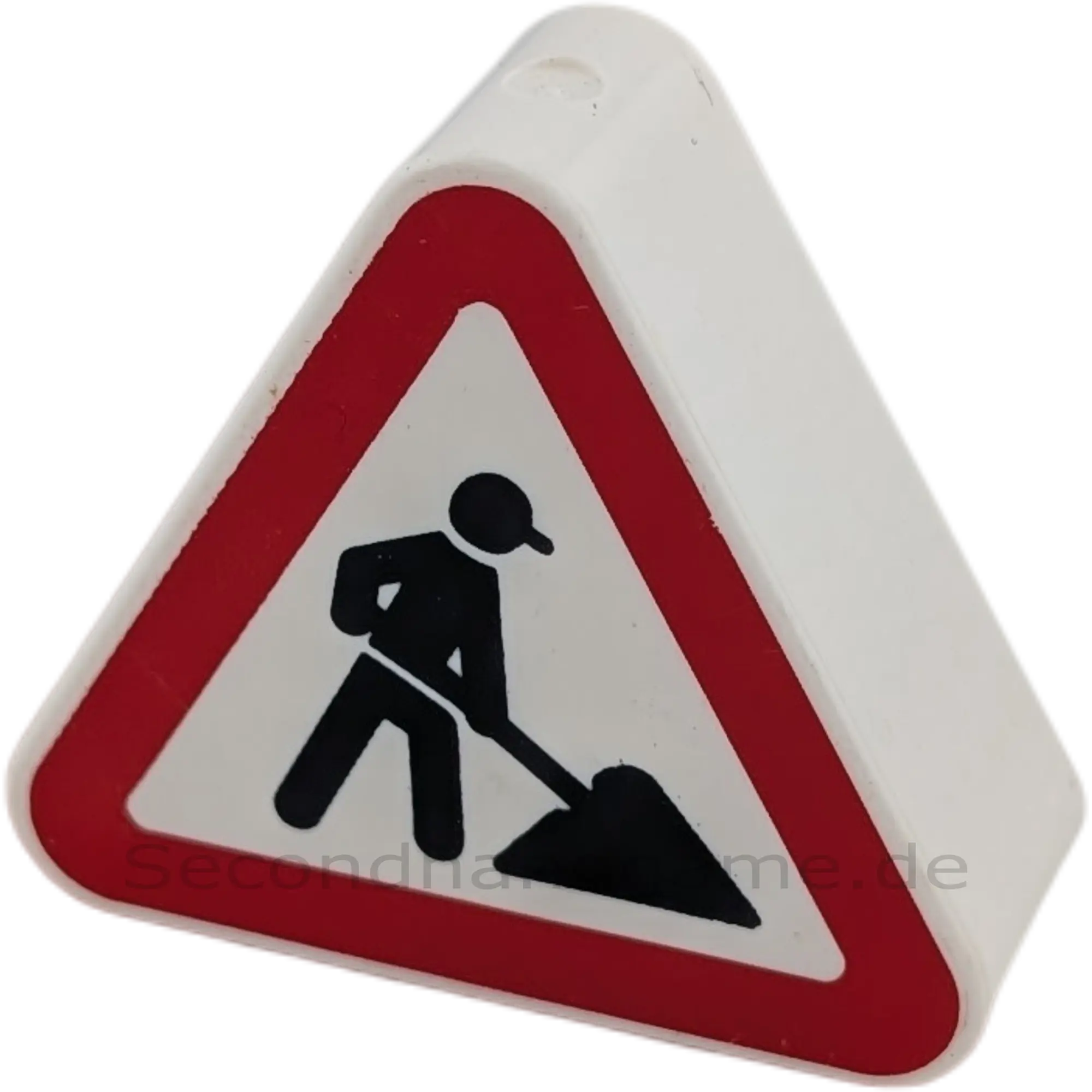 Lego Duplo 42025 Schild Dreieck Weiß Rot mit Baustellenmännchen