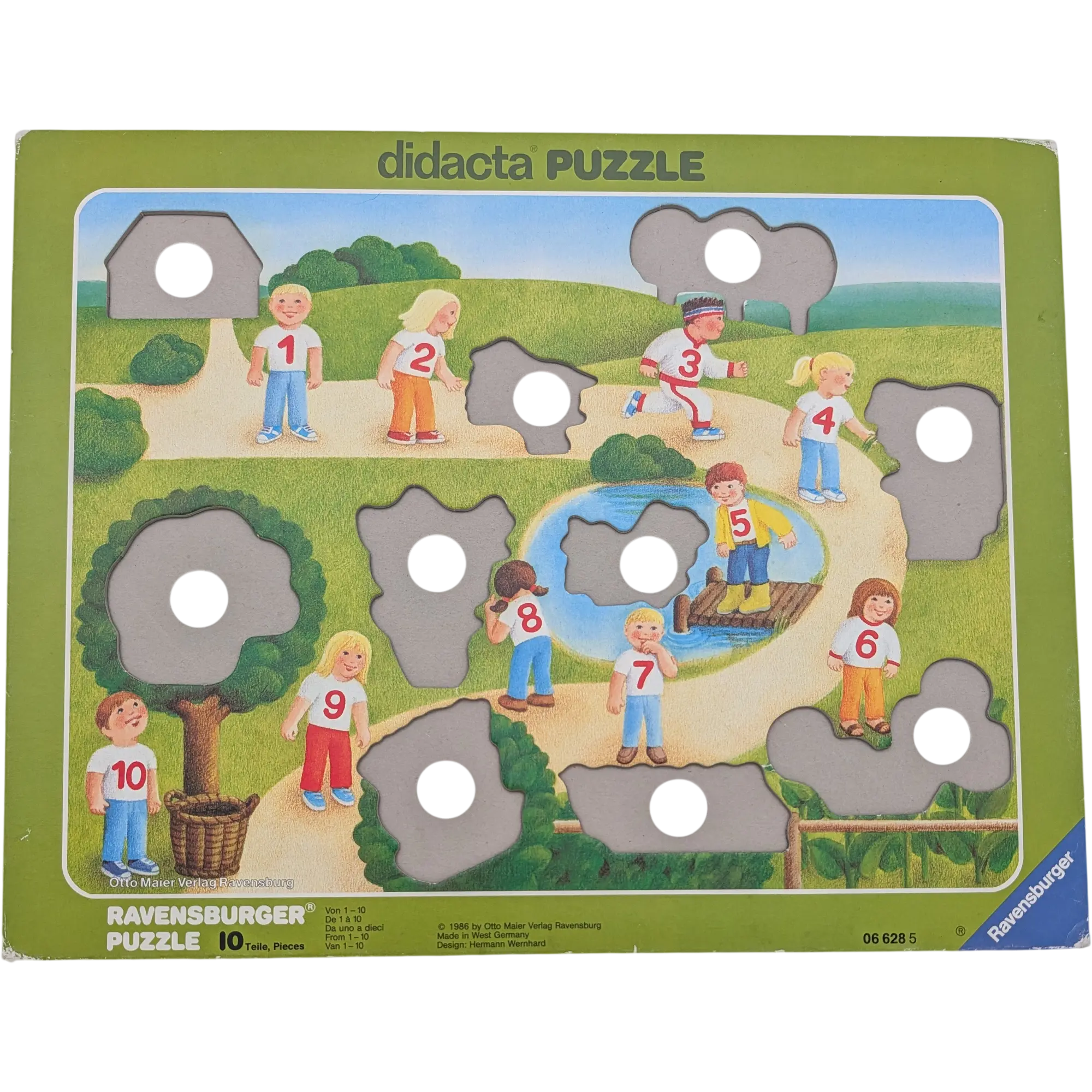 Ravensburger didacta Rahmenpuzzle Von 1 bis 10 Zahlen 10 Teile 066285, Ansicht 2
