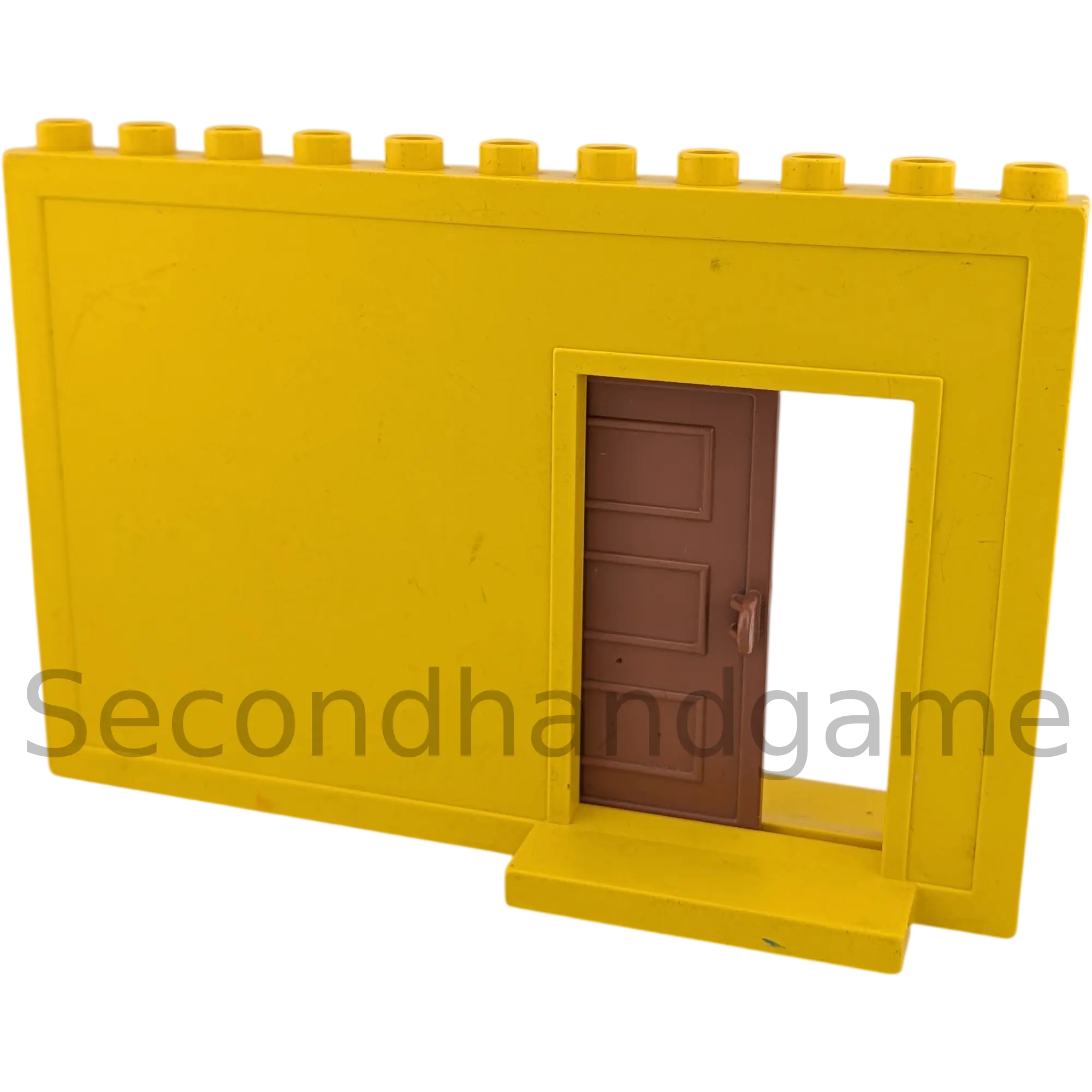 Lego Duplo Hauswand Gelb mit brauner Schiebetür