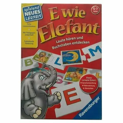 Ravensburger E Come Elefante – Gioco Educativo Per Imparare Lettere E Suoni, 1-4 Giocatori