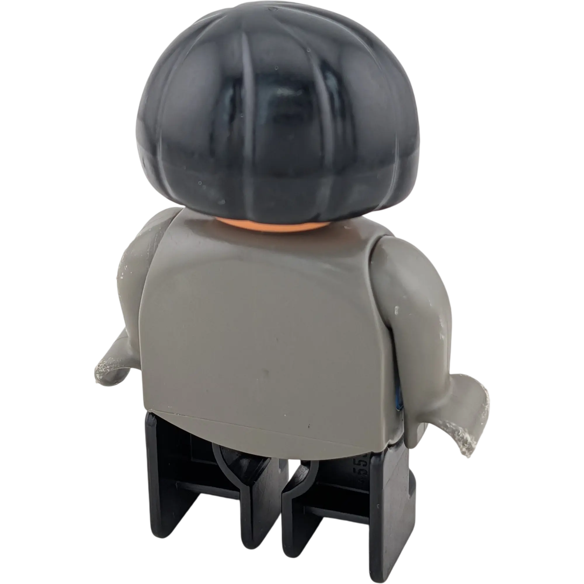 Lego Duplo Hexe große Nase mit Warze, schwarze Haare, graues Gewand