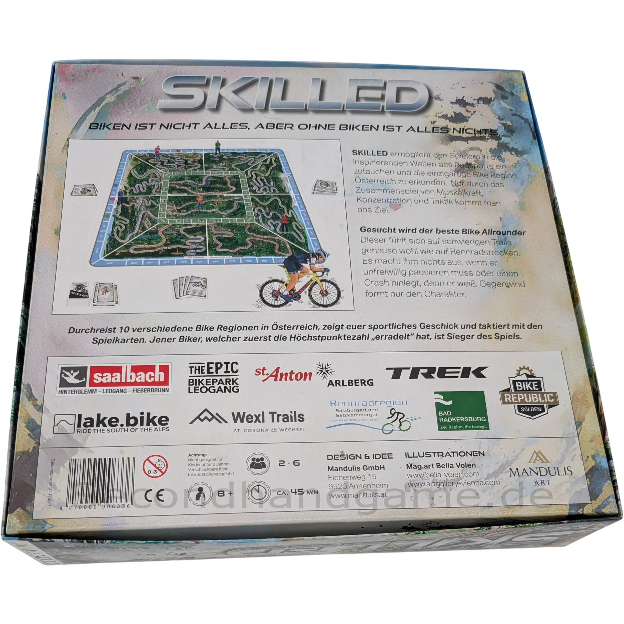Mandulis GmbH Brettspiel SKILLED - Das Bike Spiel Österreich Edition, ab 8 Jahren