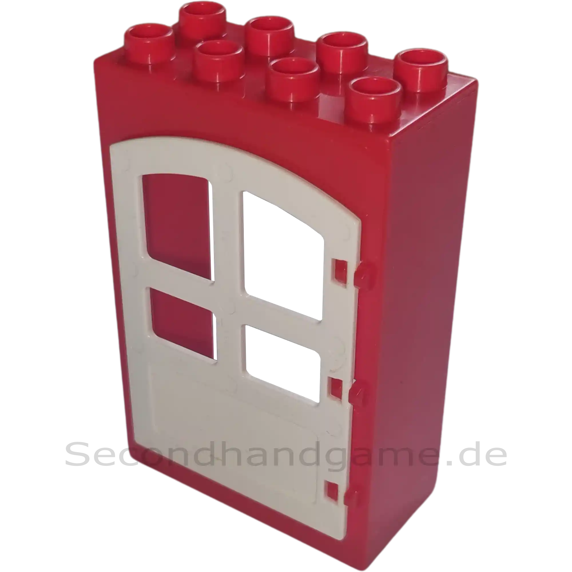 Lego Duplo 2x4 Hauswand mit Tür Rot Weiß