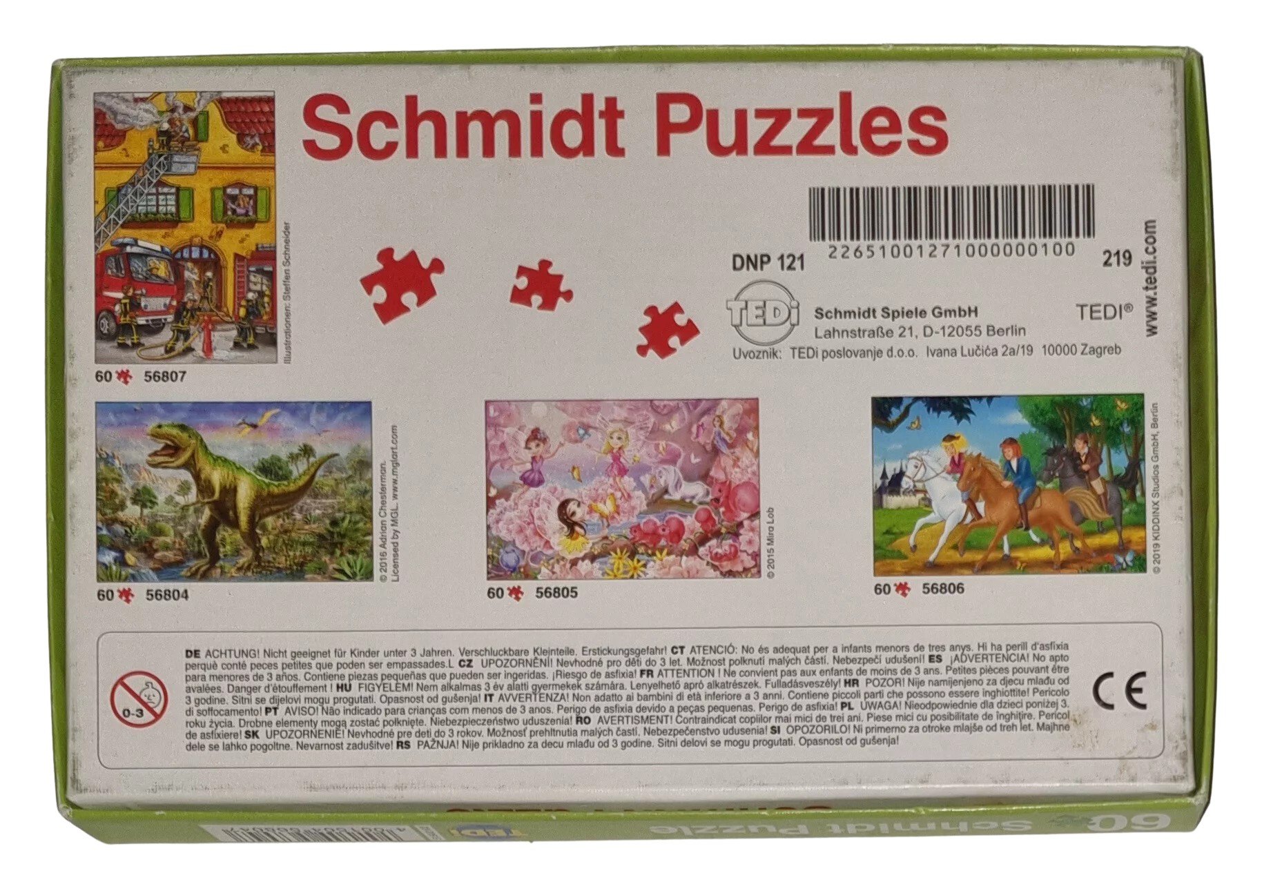 Schmidt Puzzle 60 Teile 56804 Dinosaurier