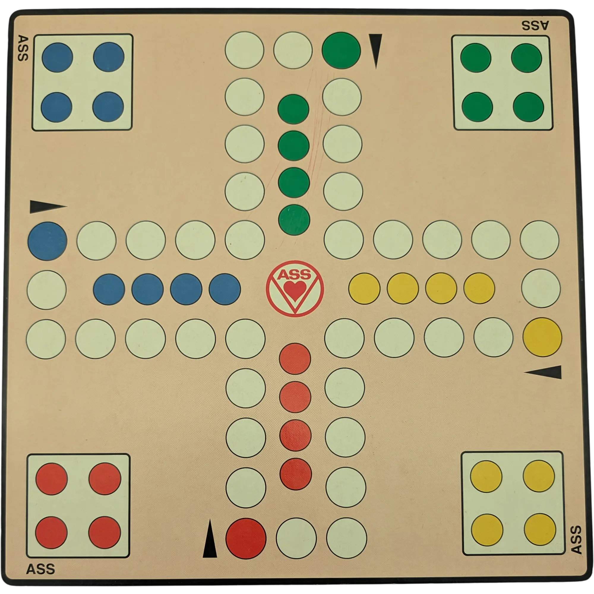 Spielplan Spielbrett Ass Pachisi Leiterspiel
