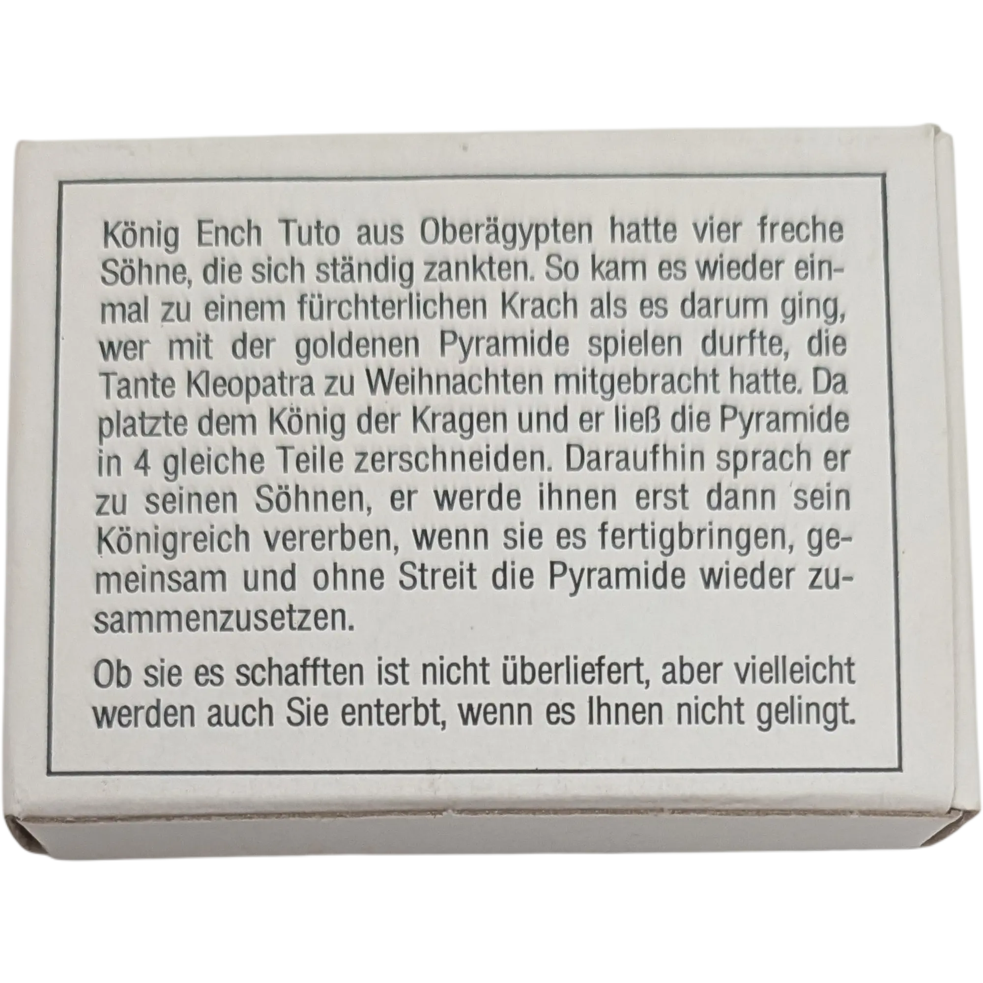 Bartl Mini Spiele Geduldspiele Die zersägte Pyramide