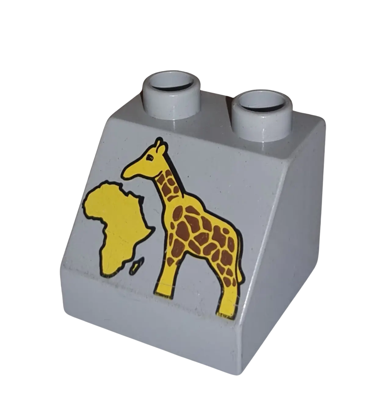 Lego Duplo 6474 Schrägstein 2x2x1 Grau Giraffe