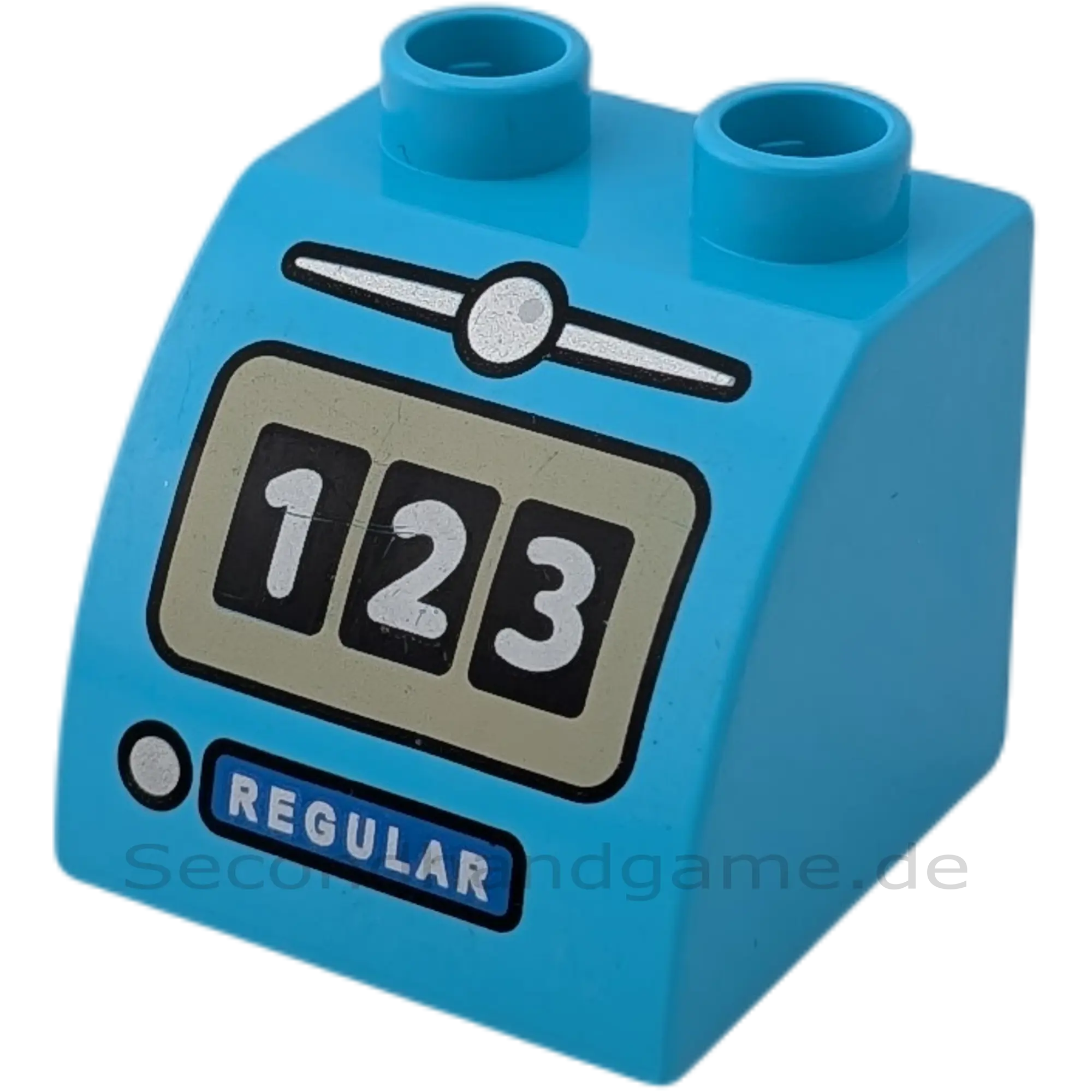 Lego Duplo 11170 Stein Azur mit Aufdruck 123 Regular