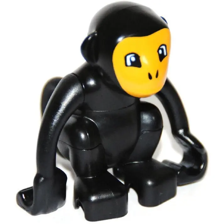 Lego Duplo Affe in der Hocke Schwarz