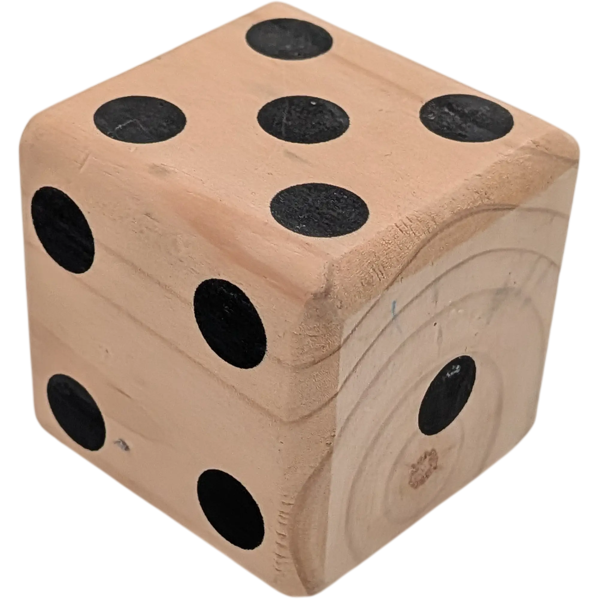 Großer Holzwürfel 7,5 cm Spielwürfel Punkte 1 bis 6 XXL, Ansicht 2