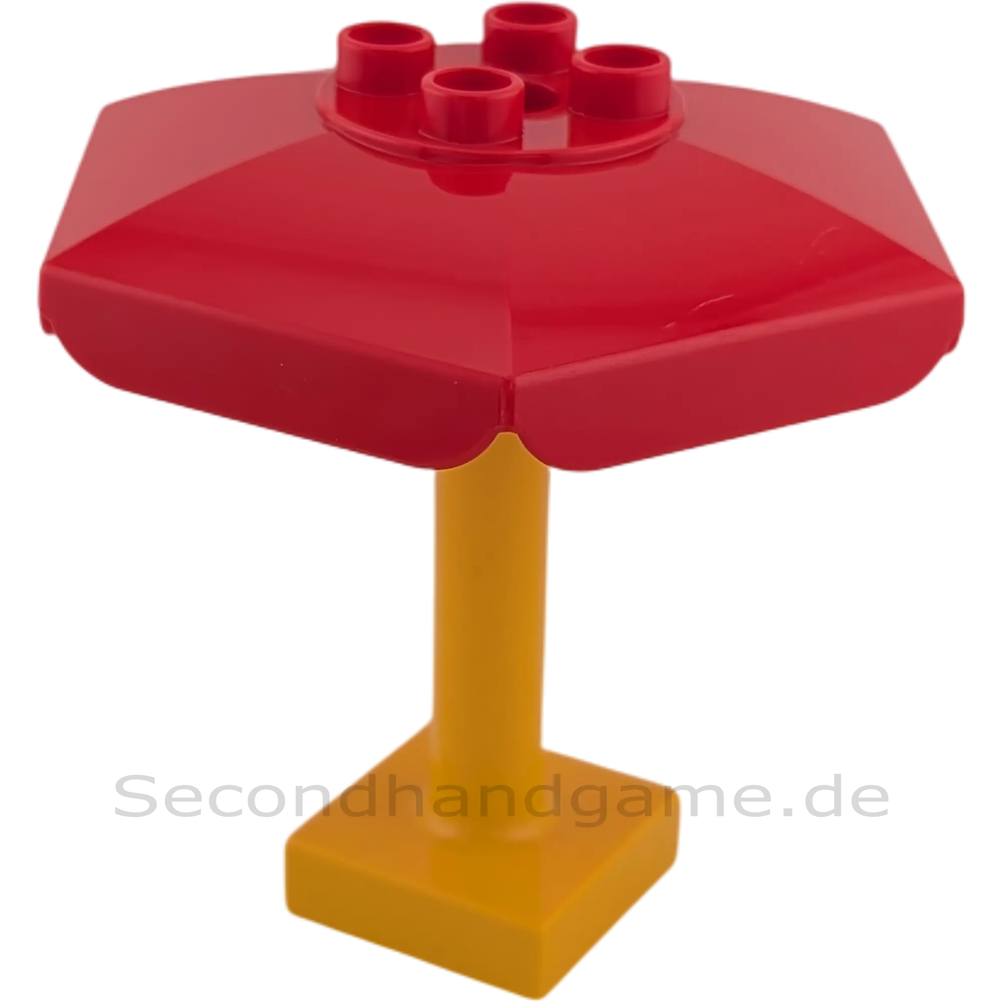 Lego Duplo Sonnenschirm, 2-teilig – Rot / Gelborange (Art.-Nr. 92002 & 93353)