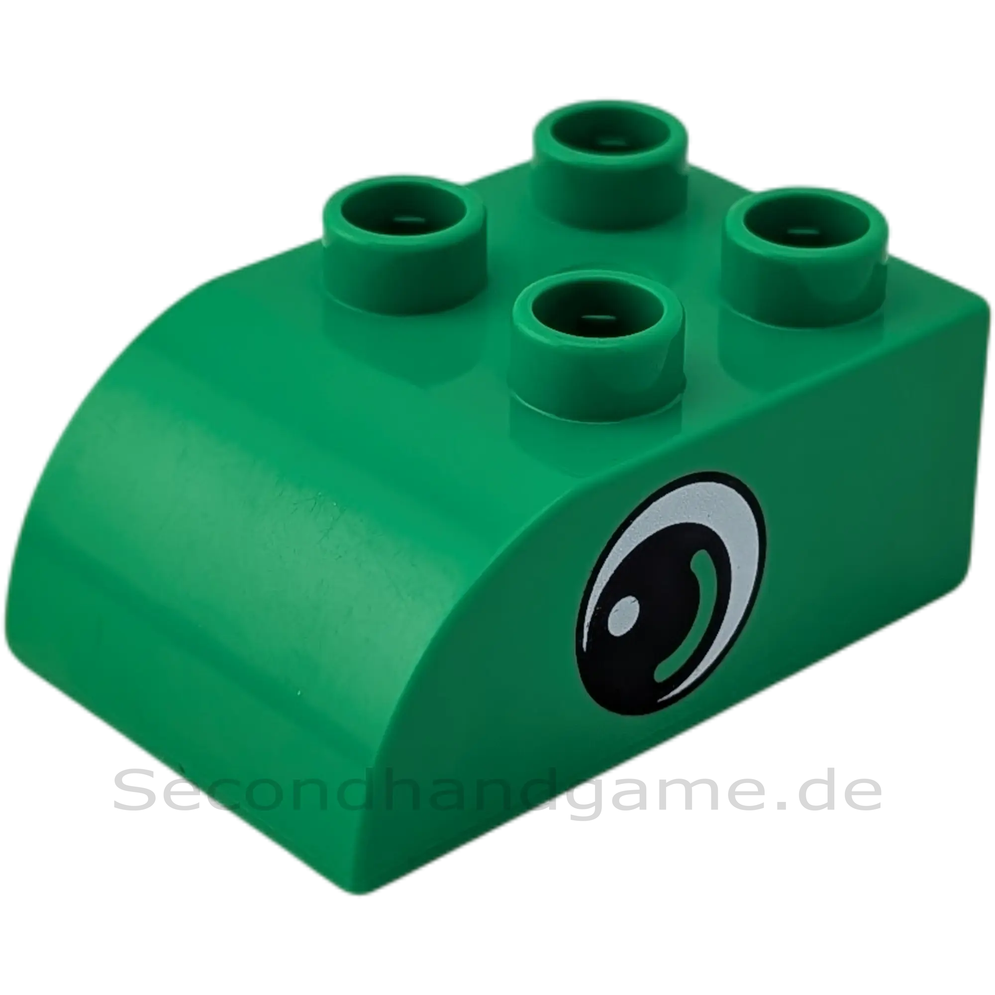 Lego Duplo 2302 Rundstein 2x3 Mittelgrün mit Augen