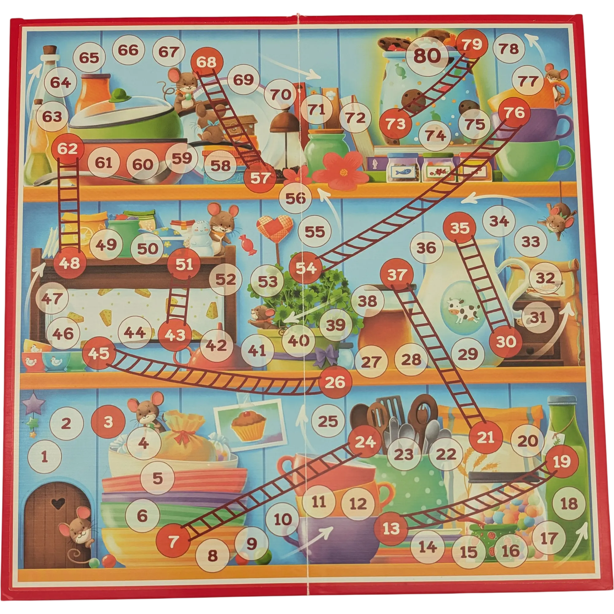 Spielplan Spielbrett Mensch ärgere dich nicht Kids und Leiterspiel