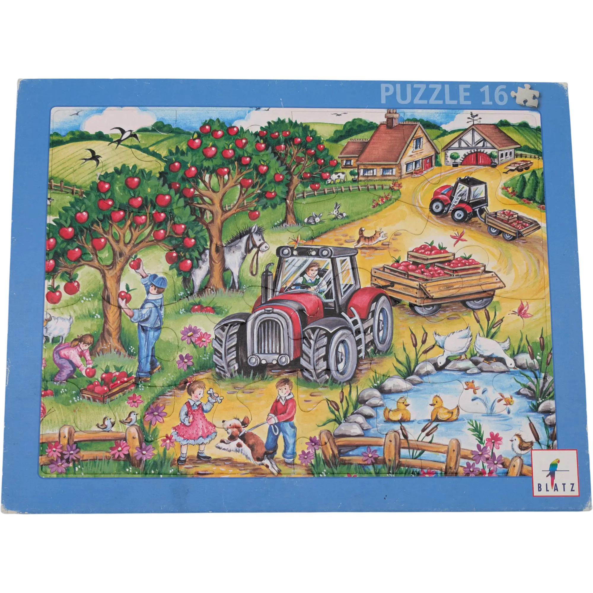 Blatz Rahmenpuzzle Ernte Apfelernte auf dem Bauernhof 16 Teile 56700