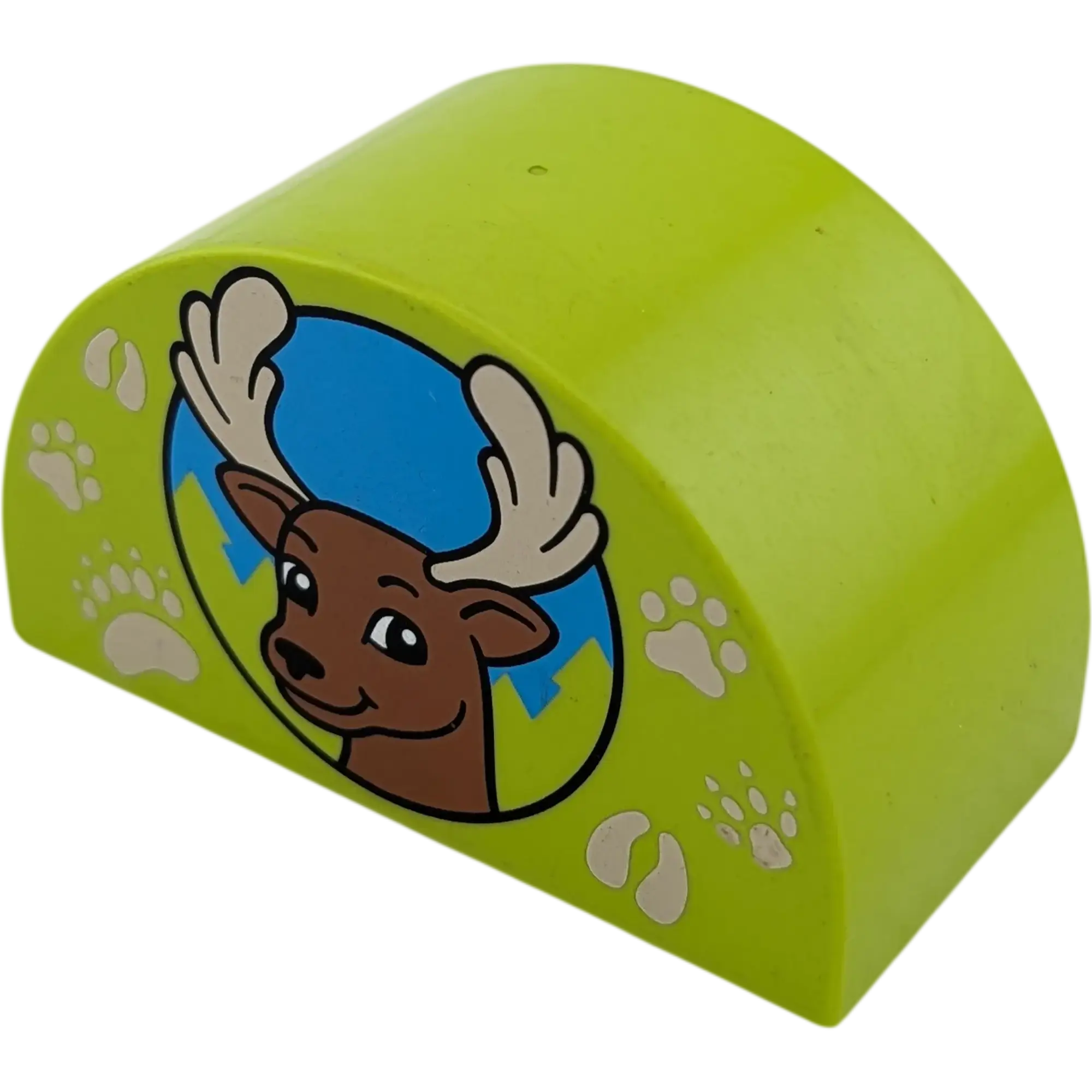 Lego Duplo 31213 Stein 2x4x2 abgerundet Hellgrün mit Hirsch