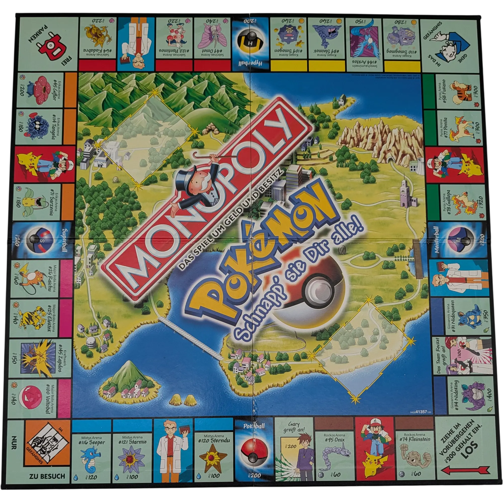 Hasbro Spielplan Spielbrett Monopoly Pokemon