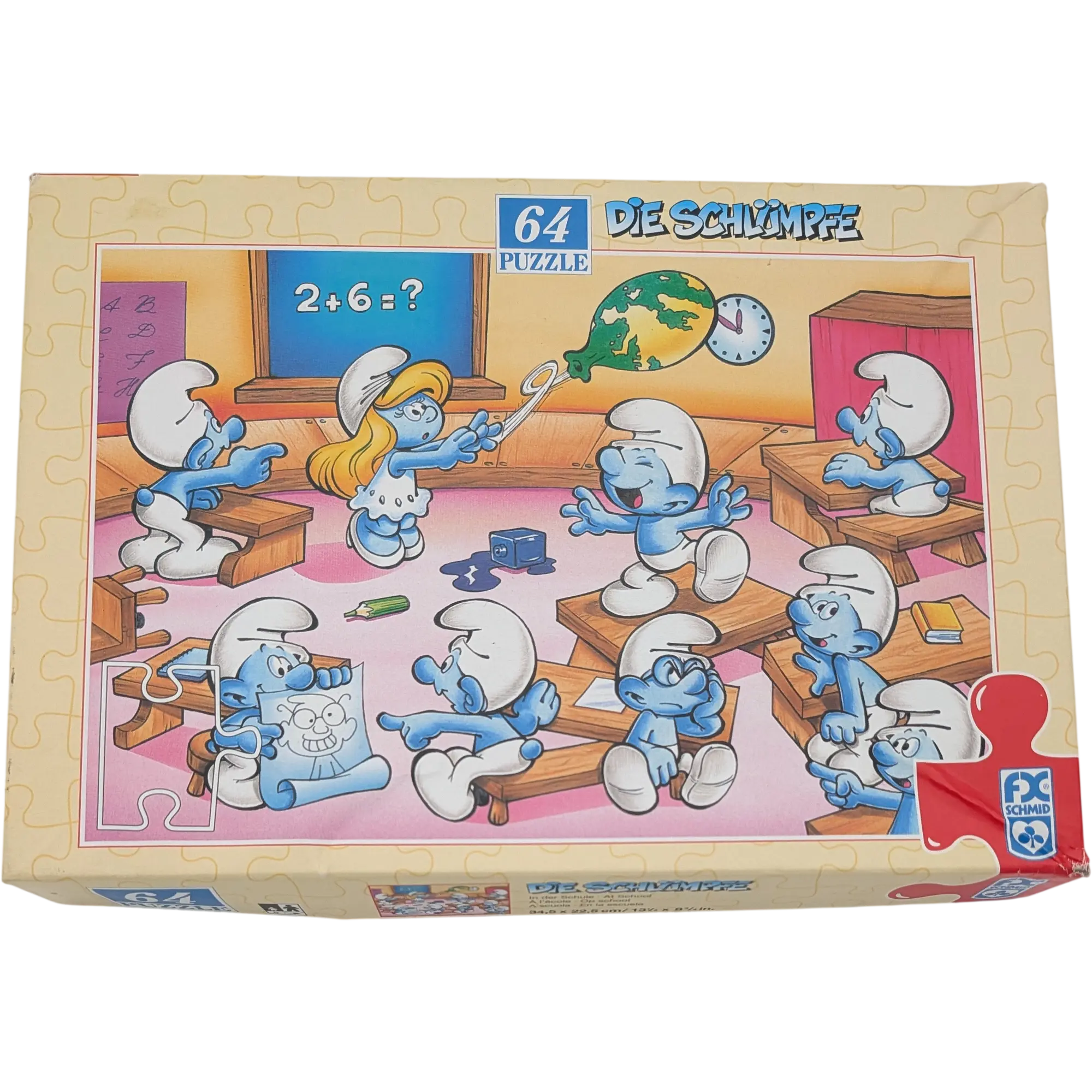 FX Schmid Puzzle Die Schlümpfe In der Schule 64 Teile 94382.3