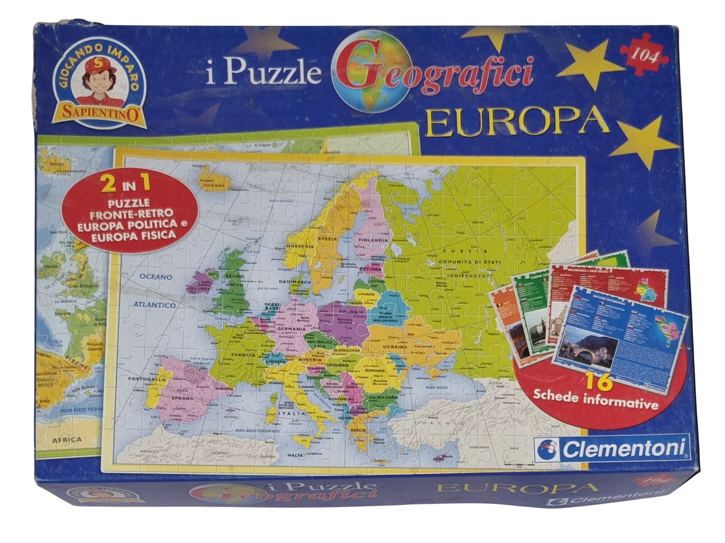 Clementoni i Puzzle 104 Teile Geografici Sapientino