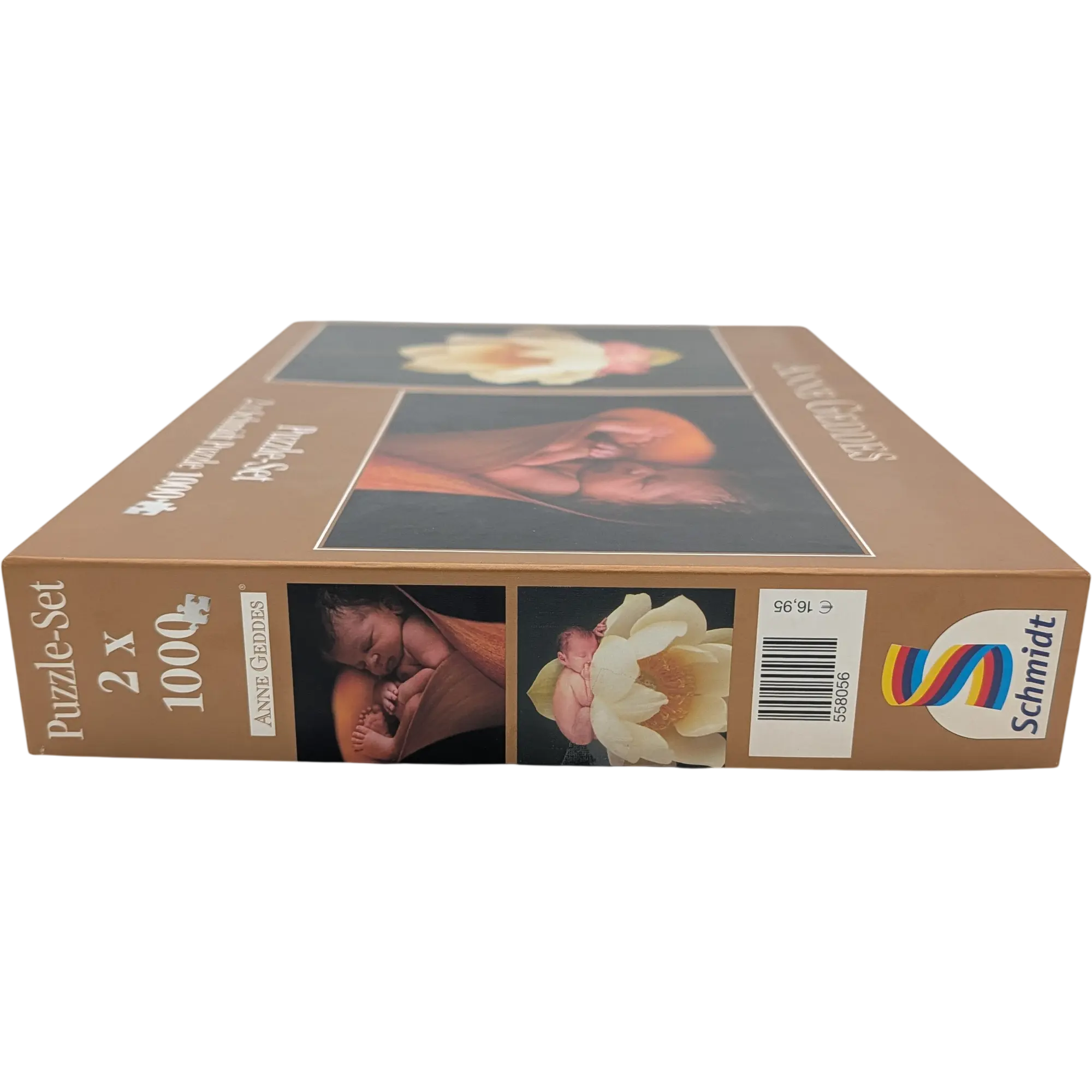 Schmidt Puzzle-Set 2x1000 Teile Anne Geddes 55805 Baby in Seerose, Ansicht 2