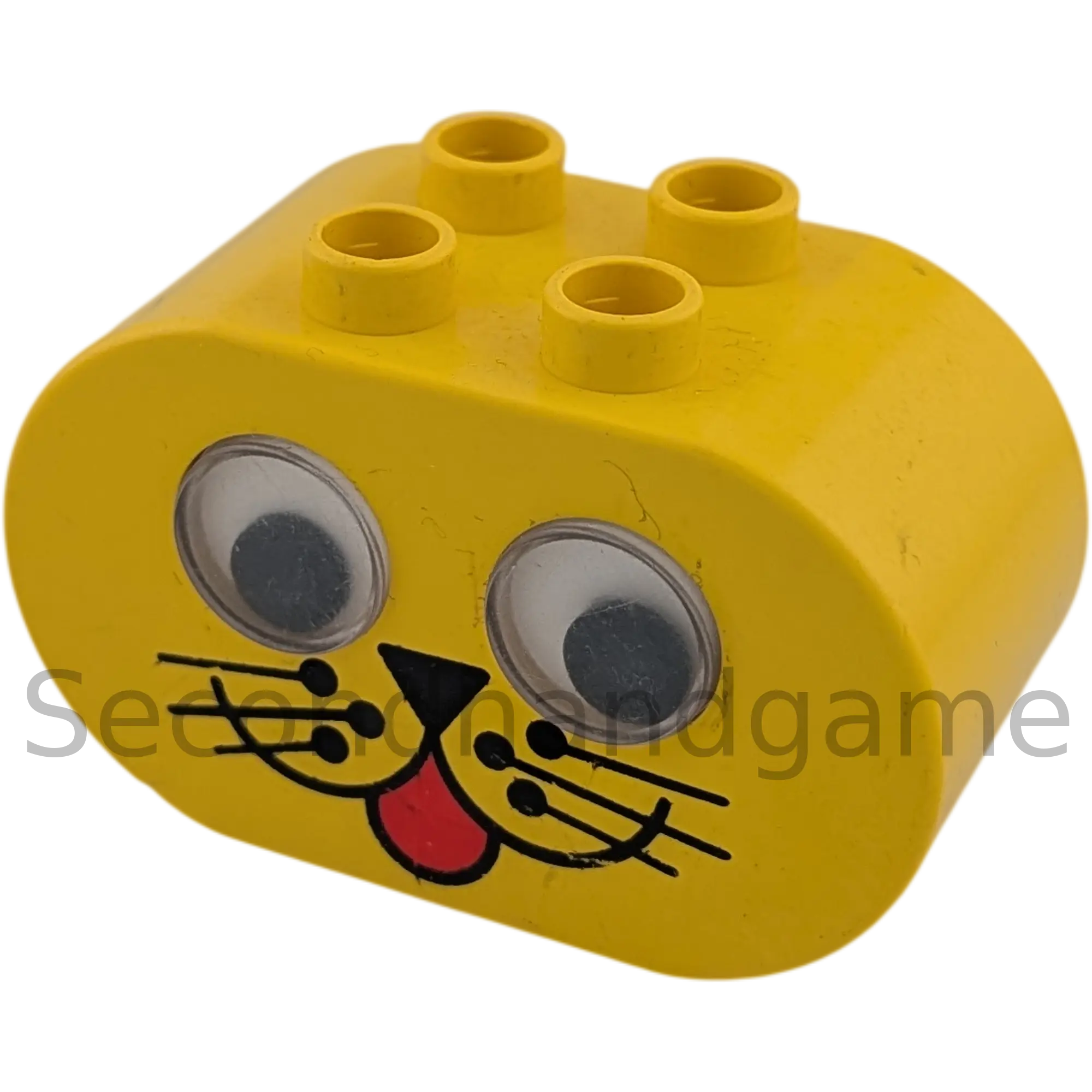 Lego Duplo Stein 2x4x2 abgerundet Katzengesicht Gelborange 6448 Rassel