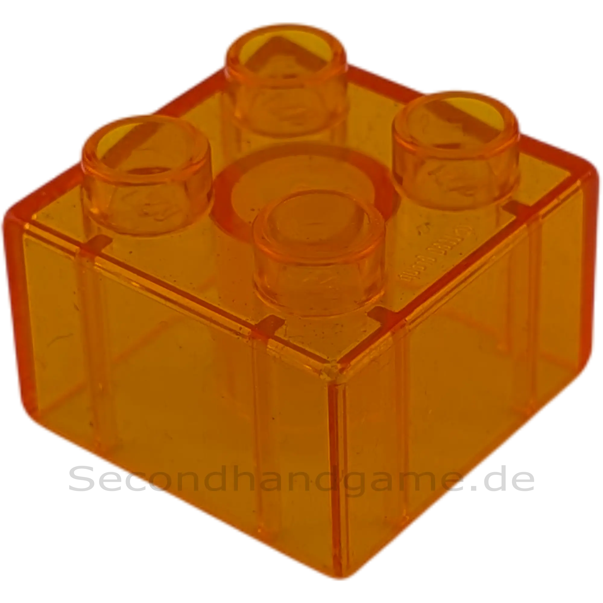Lego Duplo 2x2 Stein 3437 Transparent Orange