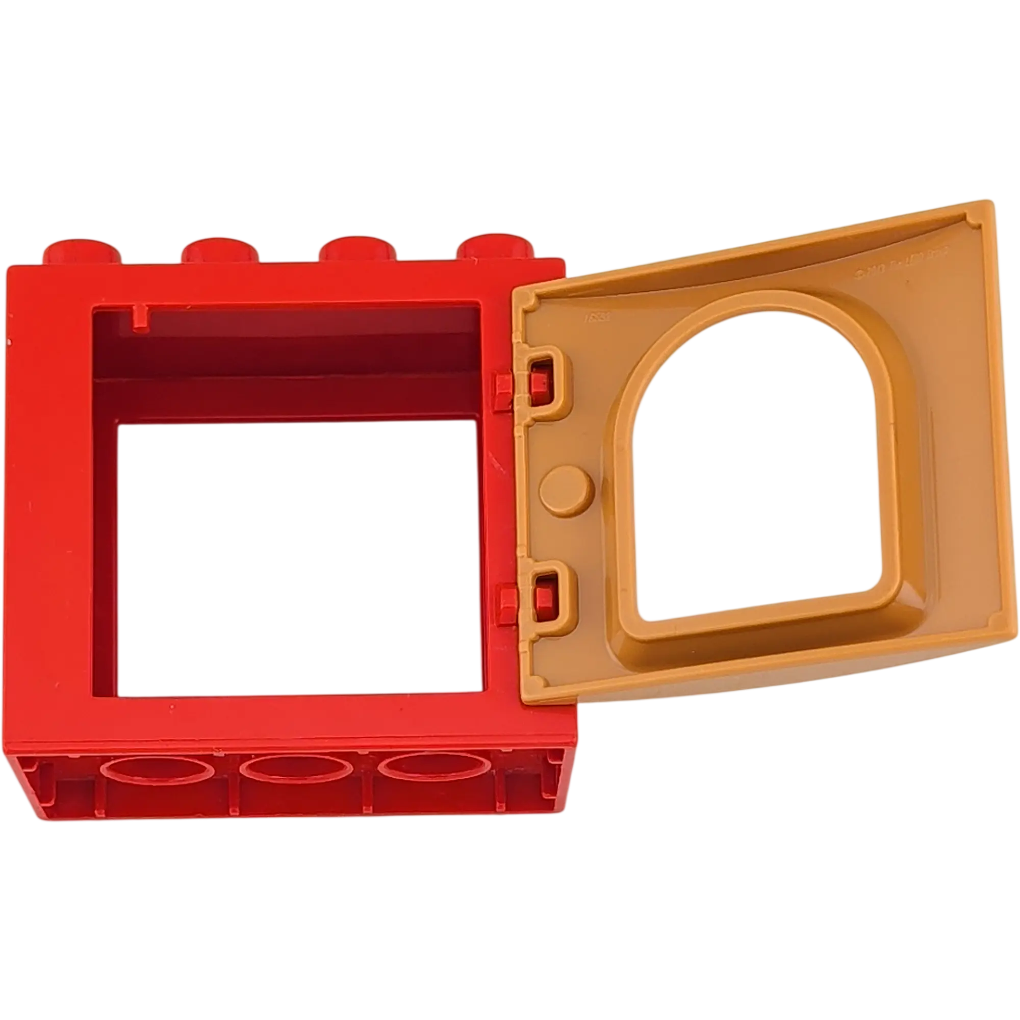 Lego Duplo 61649 Fensterrahmen Rot mit braunem Rundbogen