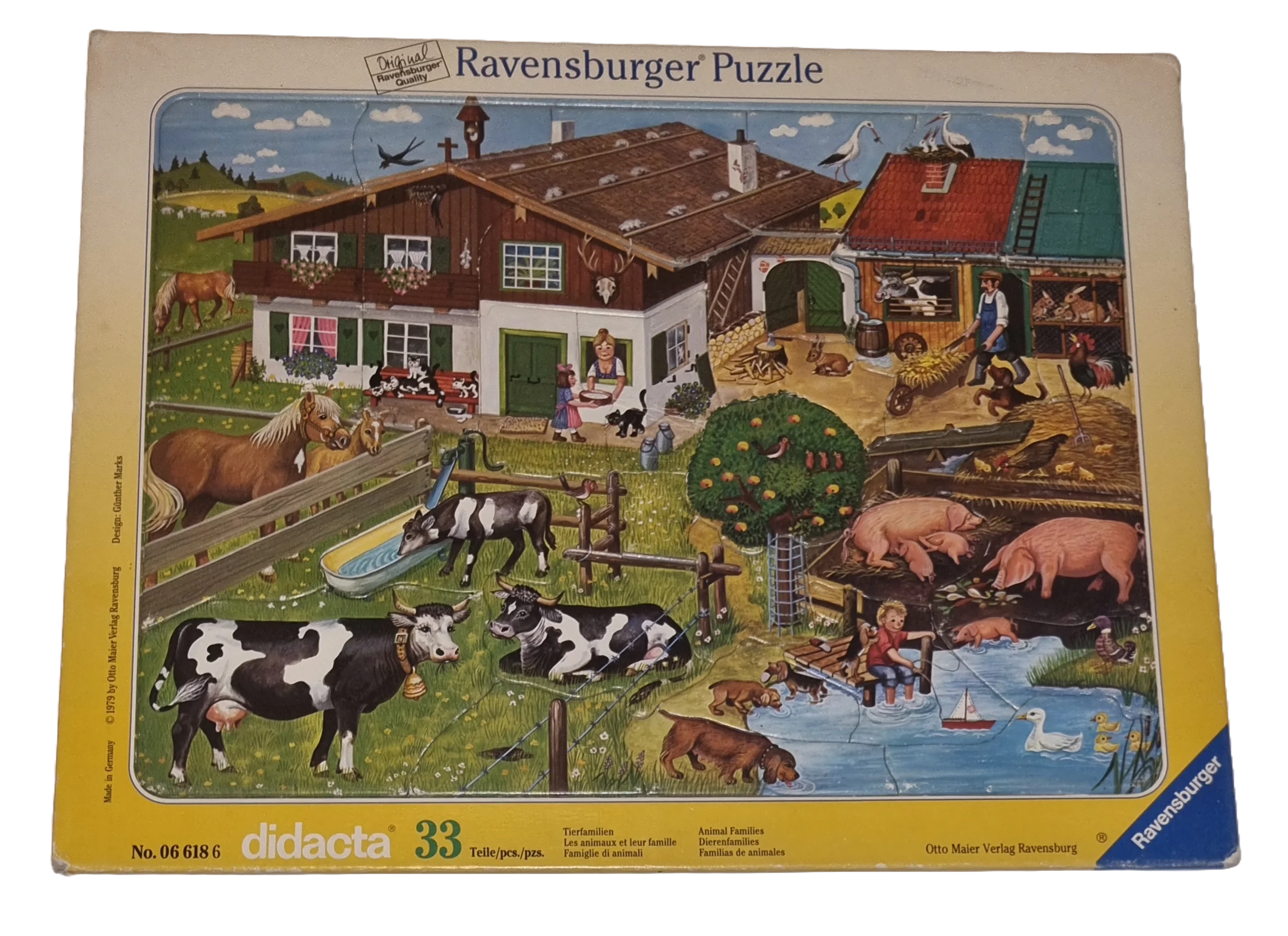 Ravensburger Rahmenpuzzle Didacta Tierfamilien 35 Teile 066186
