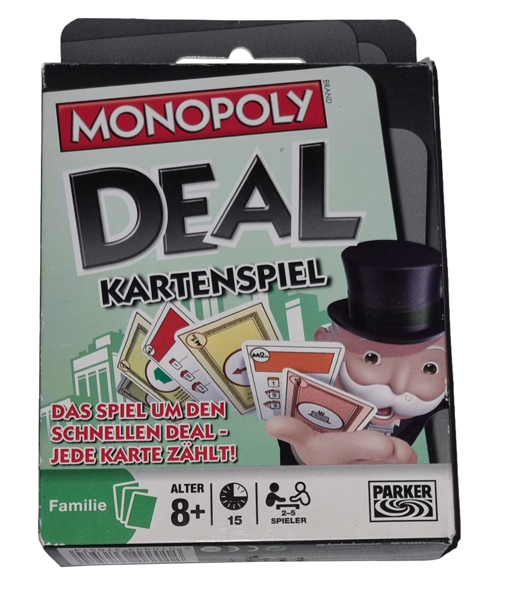 Parker Monopoly Deal Kartenspiel Grüne Version