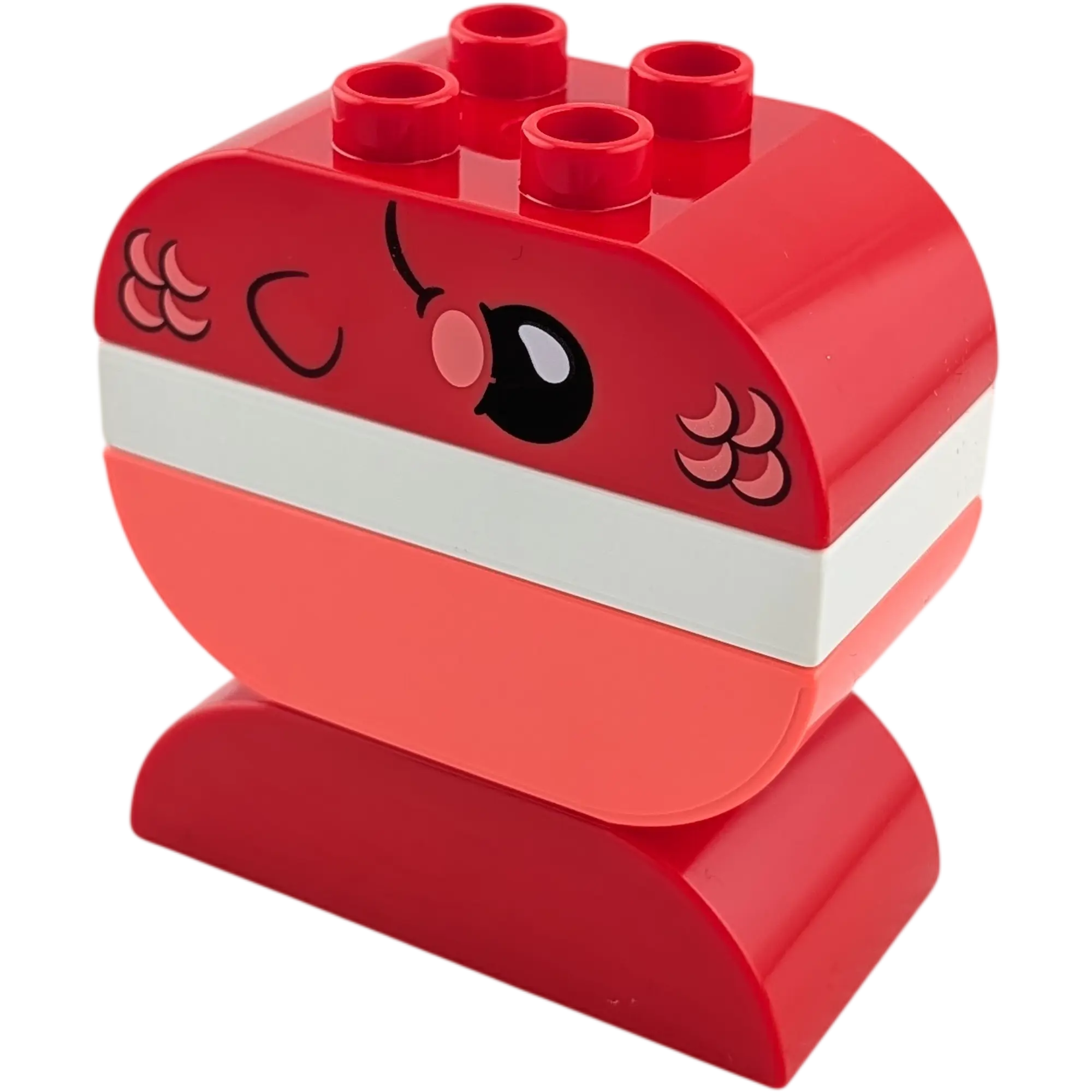 Lego Duplo Fisch Rot Weiß Pink aus vier Bausteinen