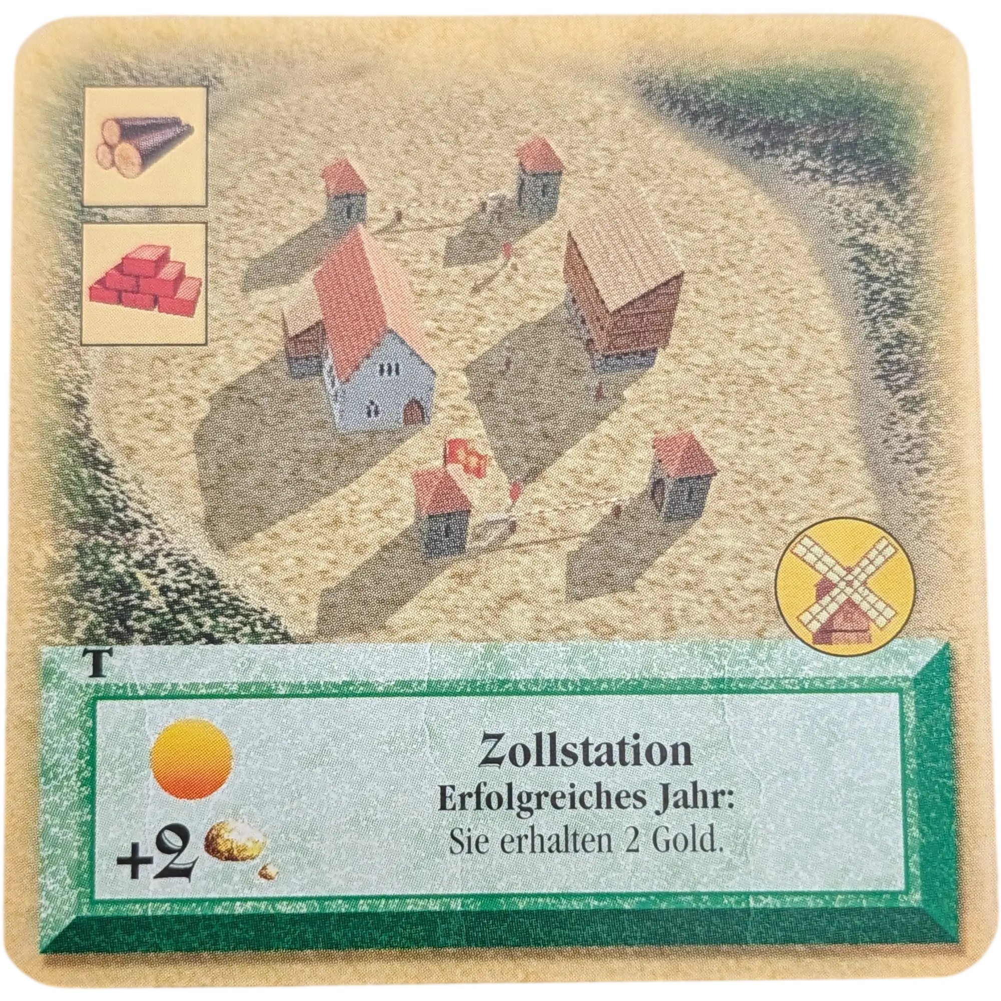 Kosmos Catan das Turnierset zum Kartenspiel Ersatzteile Karte Grün Zollstation erfolgreiches Jahr