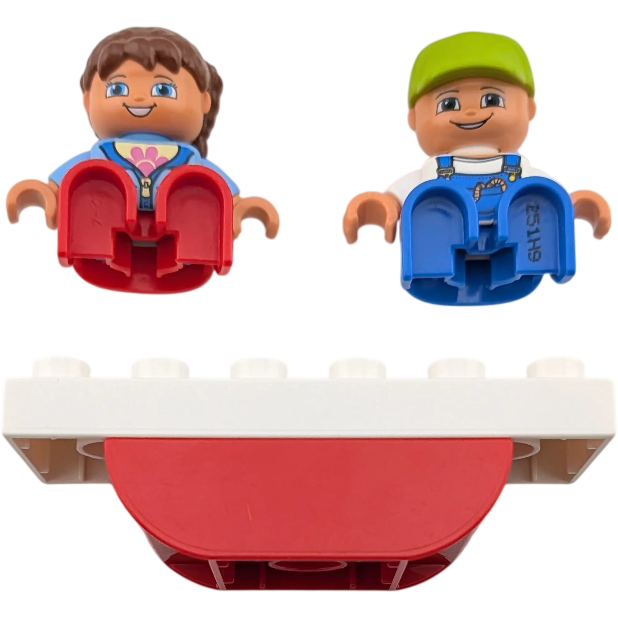 Lego Duplo Wippe Weiß Rot mit zwei Kindern Spielplatz