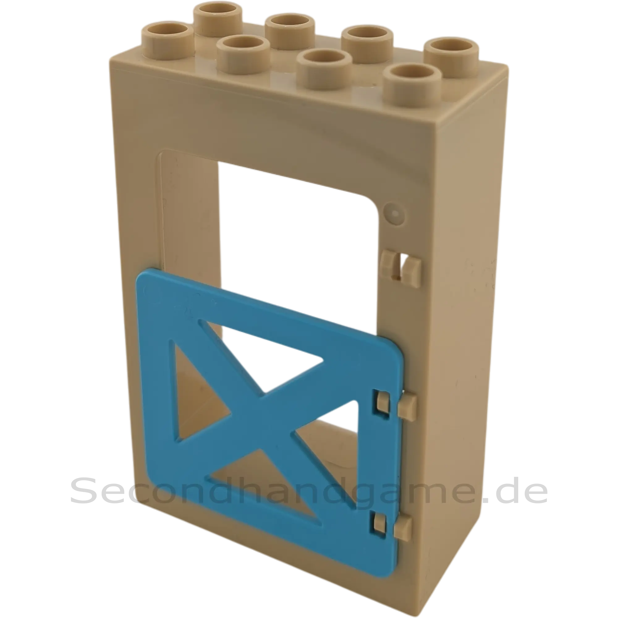 Lego Duplo 2x4 Hauswand mit Tür Beige Azur Hoftür