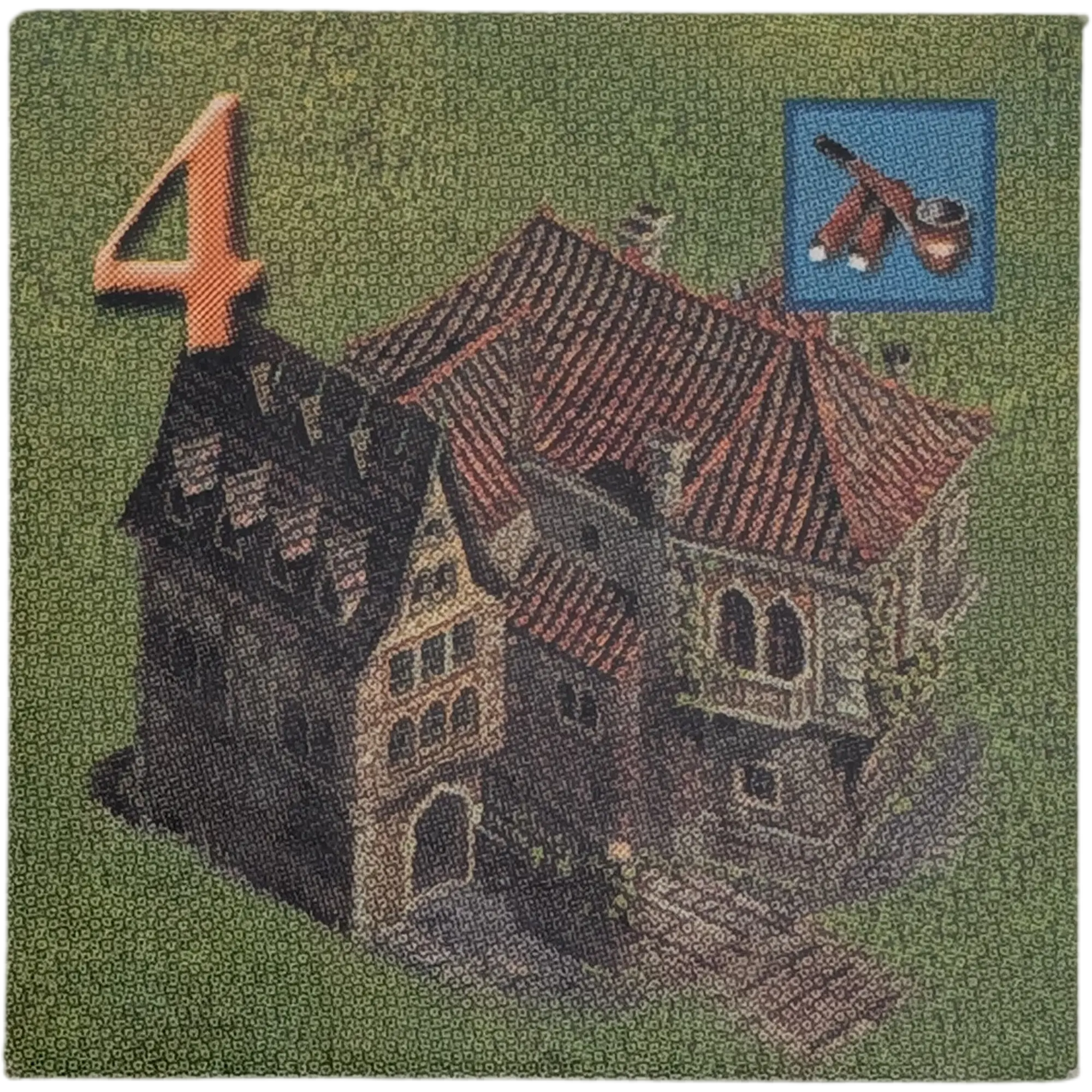 Kosmos Anno 1503 Ersatzteile Einwohnerkärtchen Grün Bürger/Kaufmann Zahl Orange, Ansicht 2