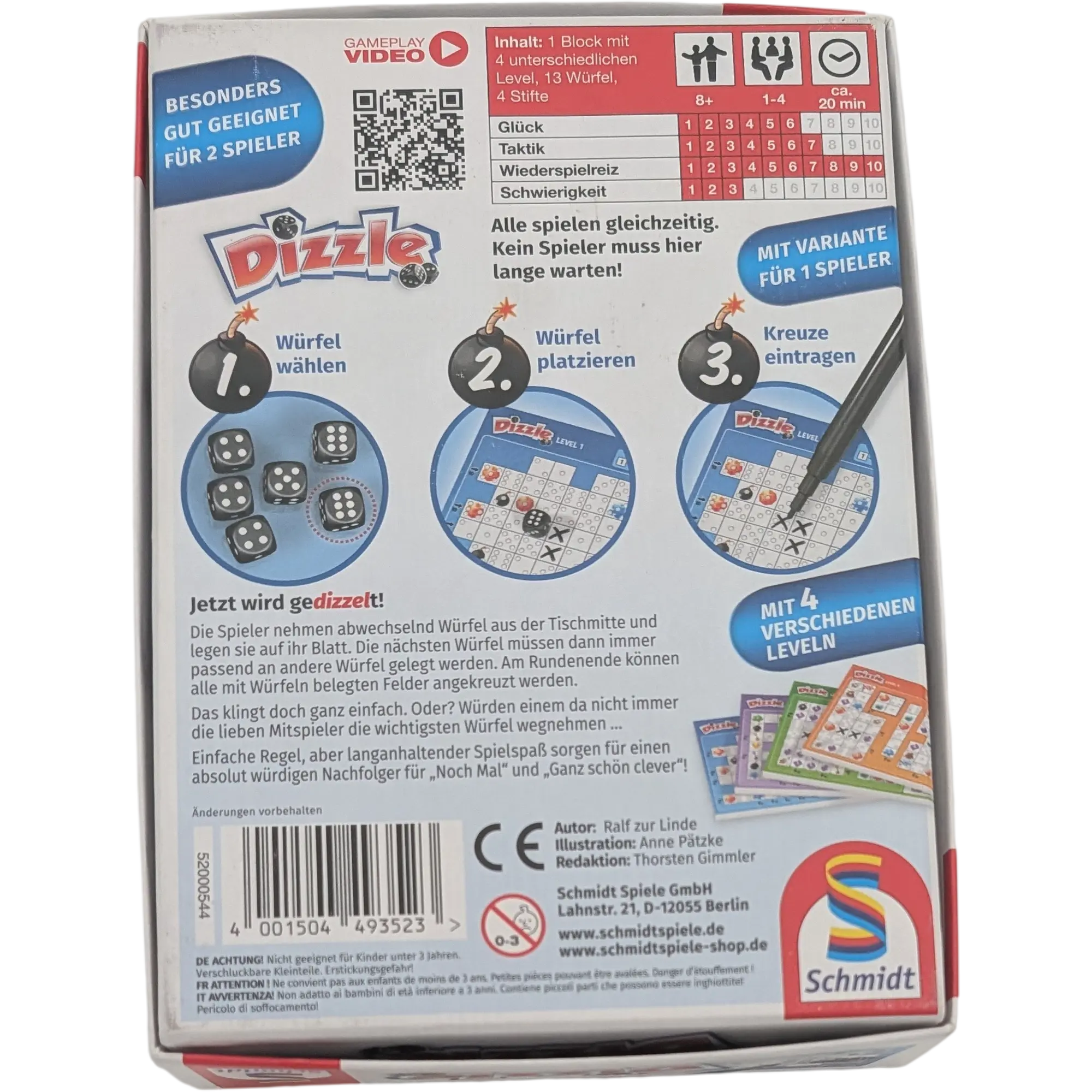 Schmidt Spiele Dizzle Klein & Fein Würfelspiel 49352