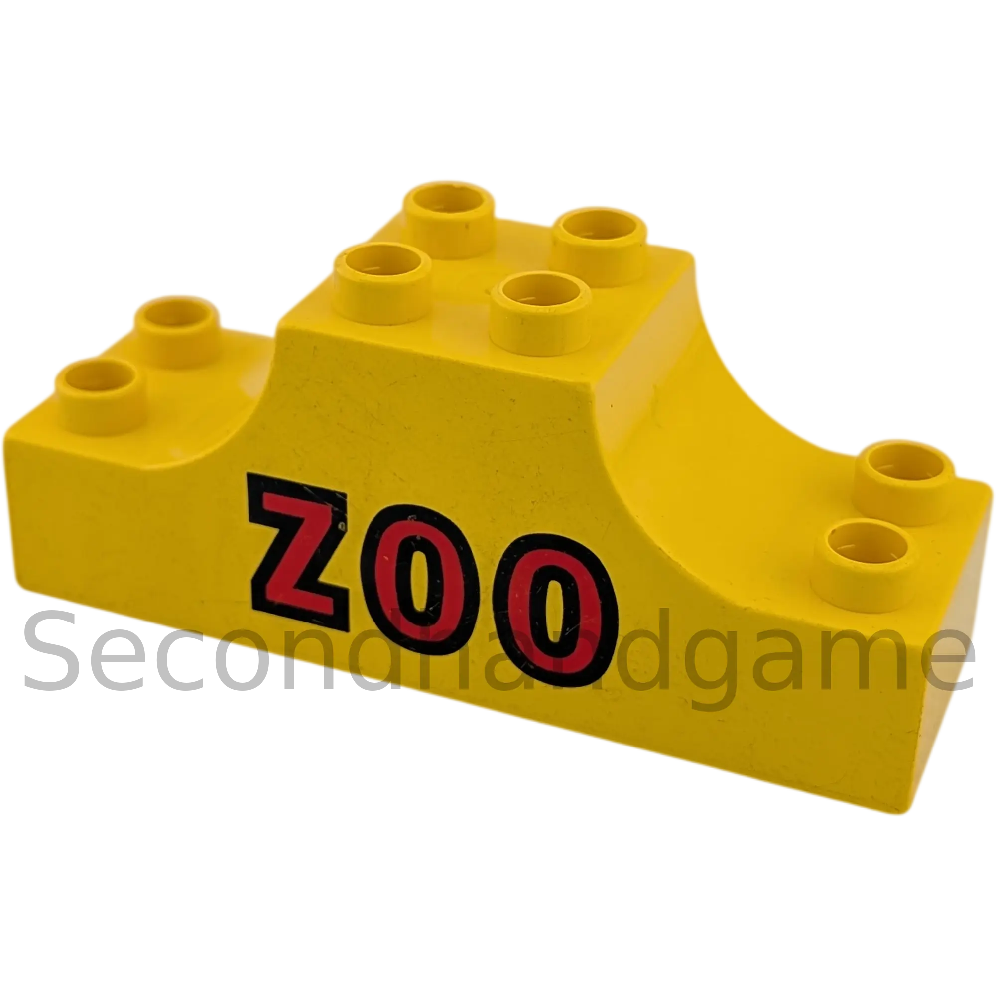 Lego Duplo 2x6x2 Brücke 4197 Gelb mit Aufdruck ZOO in Rot