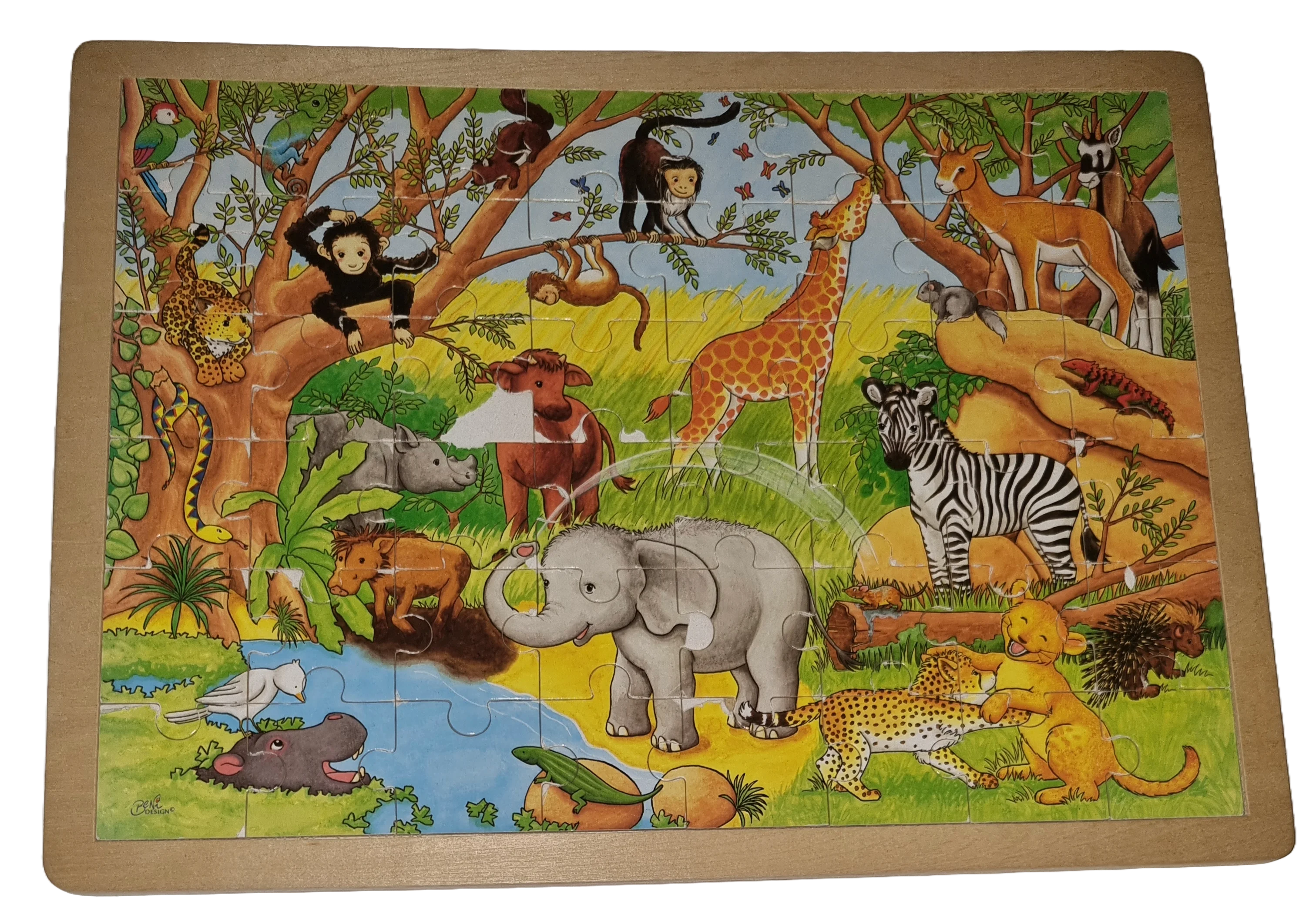 Holzpuzzle Legepuzzle 48 Teile Afrika