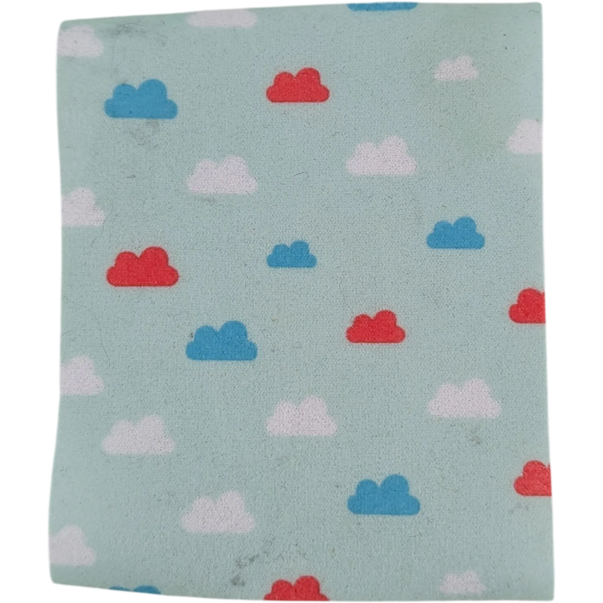 Lego Duplo Stoff Teppich Deko Haus Größe ca. 8x10cm Bunte Wolken Mint