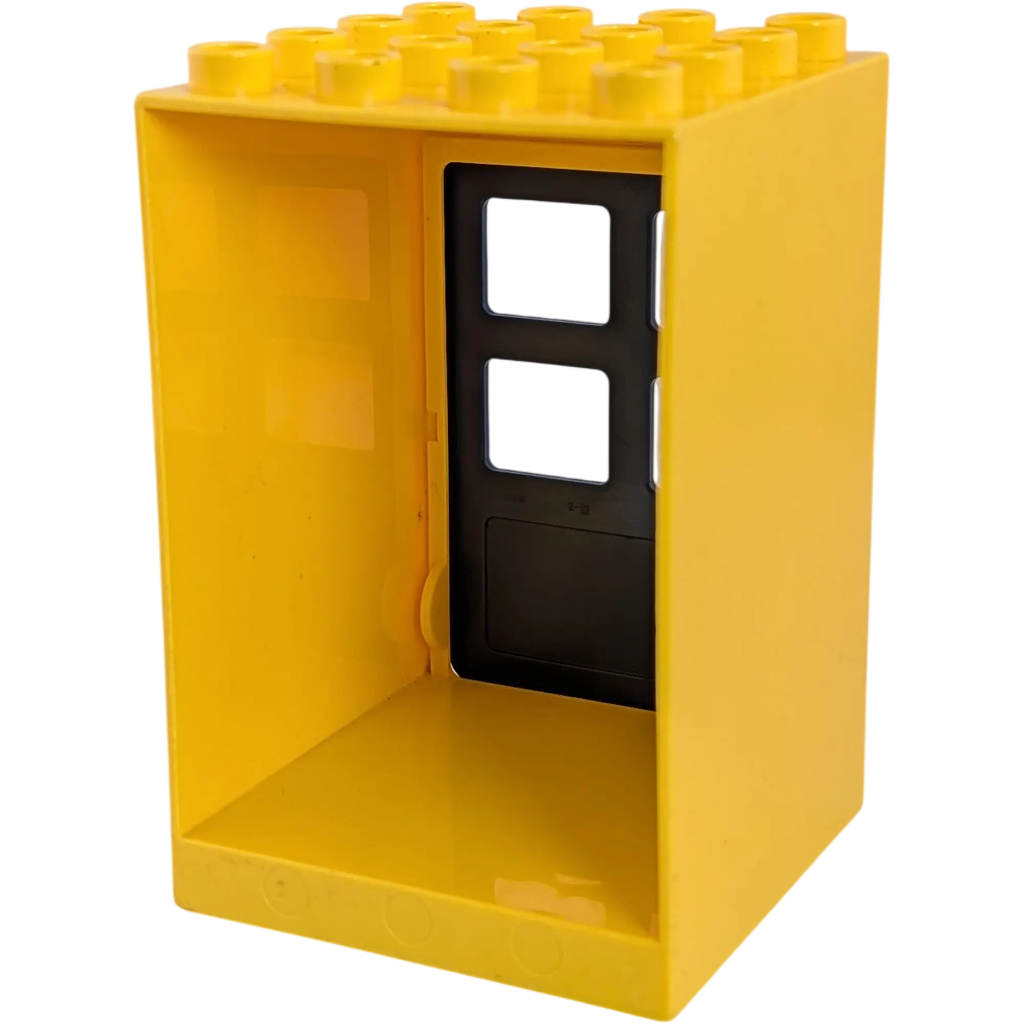 Lego Duplo 4x4 Hauswand Gelb mit dunkelblauer Tür