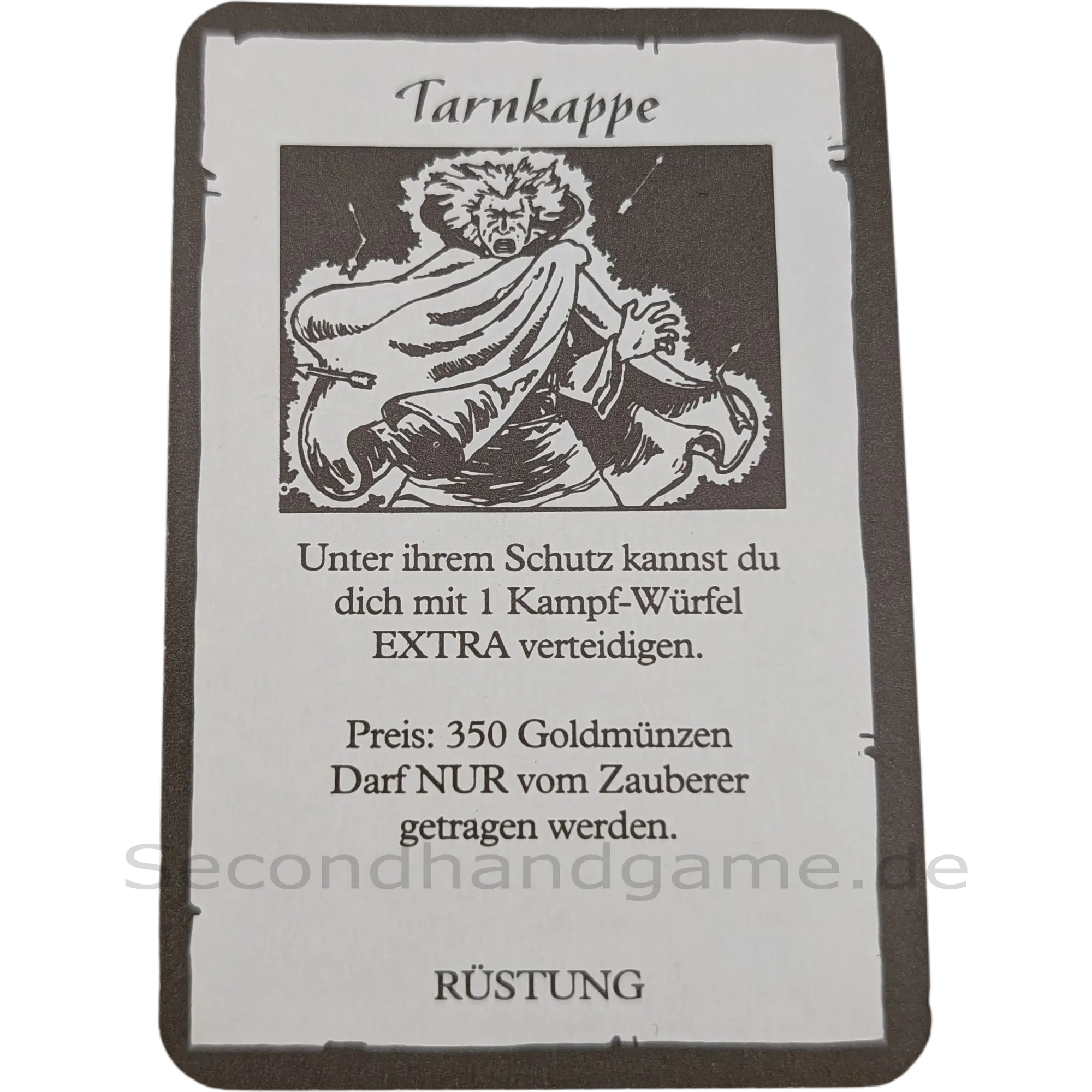 MB Hero Quest Master Karte Ausrüstung Tarnkappe