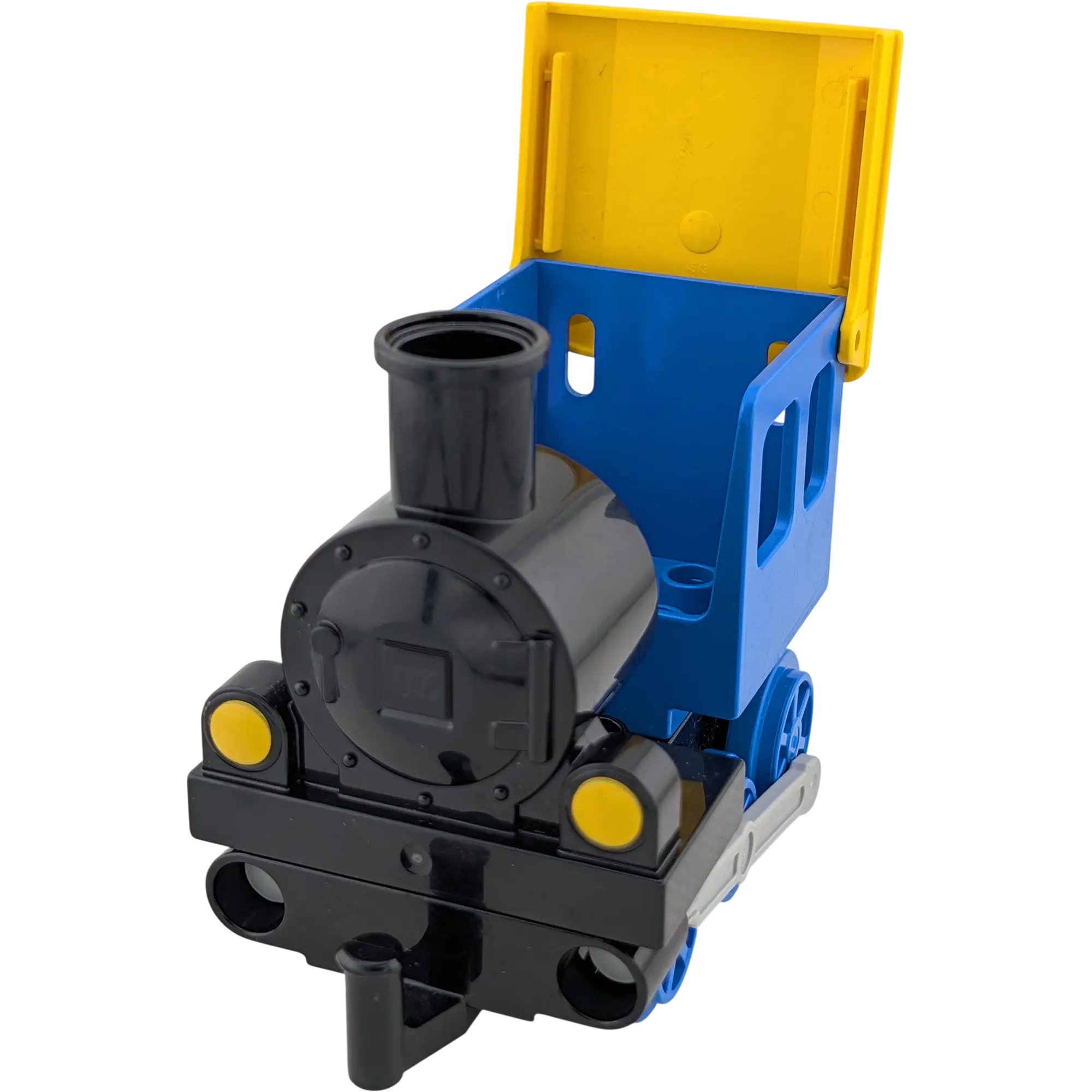 Lego Duplo Eisenbahn Zug Schiebelok Schwarz Blau Gelb