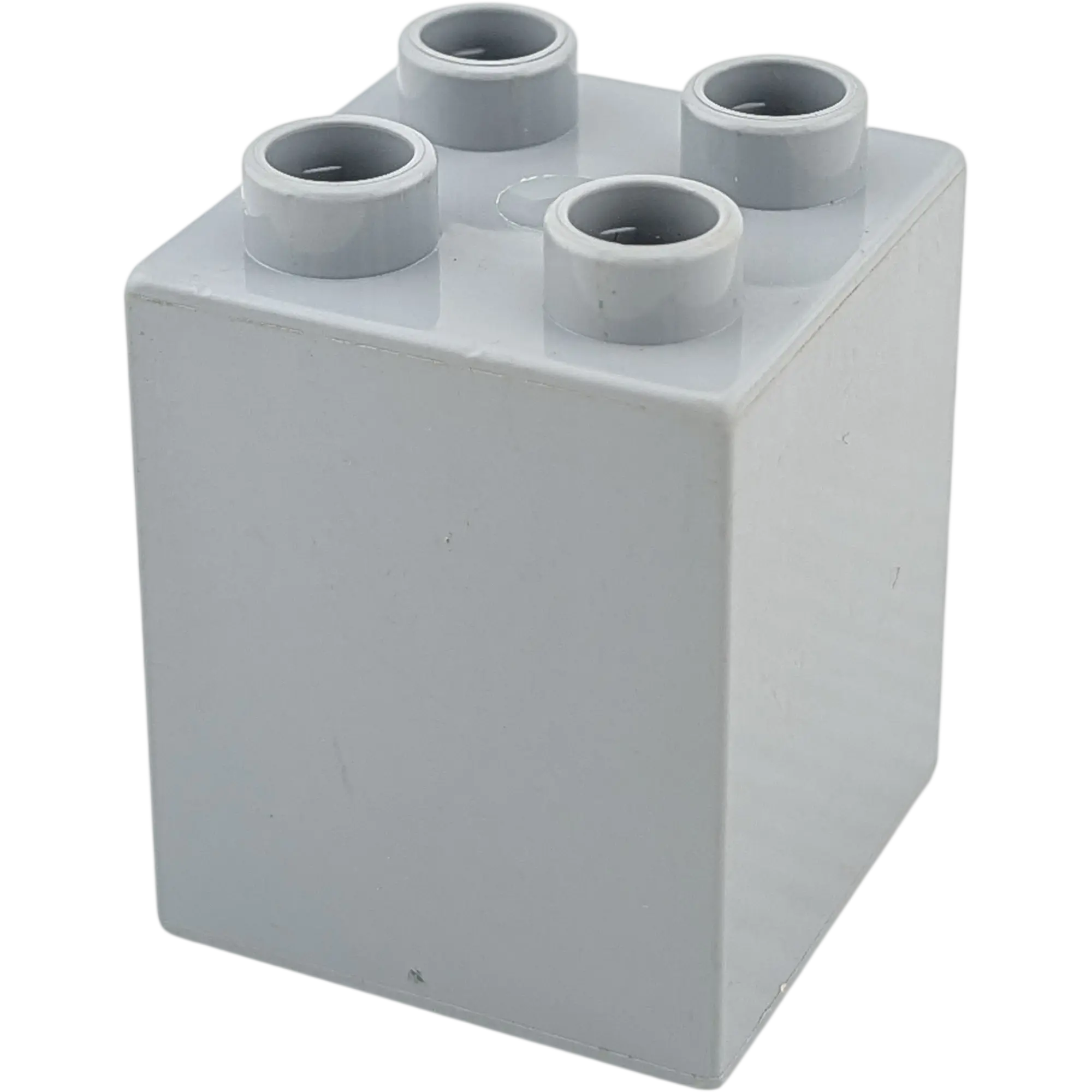 Lego Duplo 2x2x2 Doppelstein Hellgrau