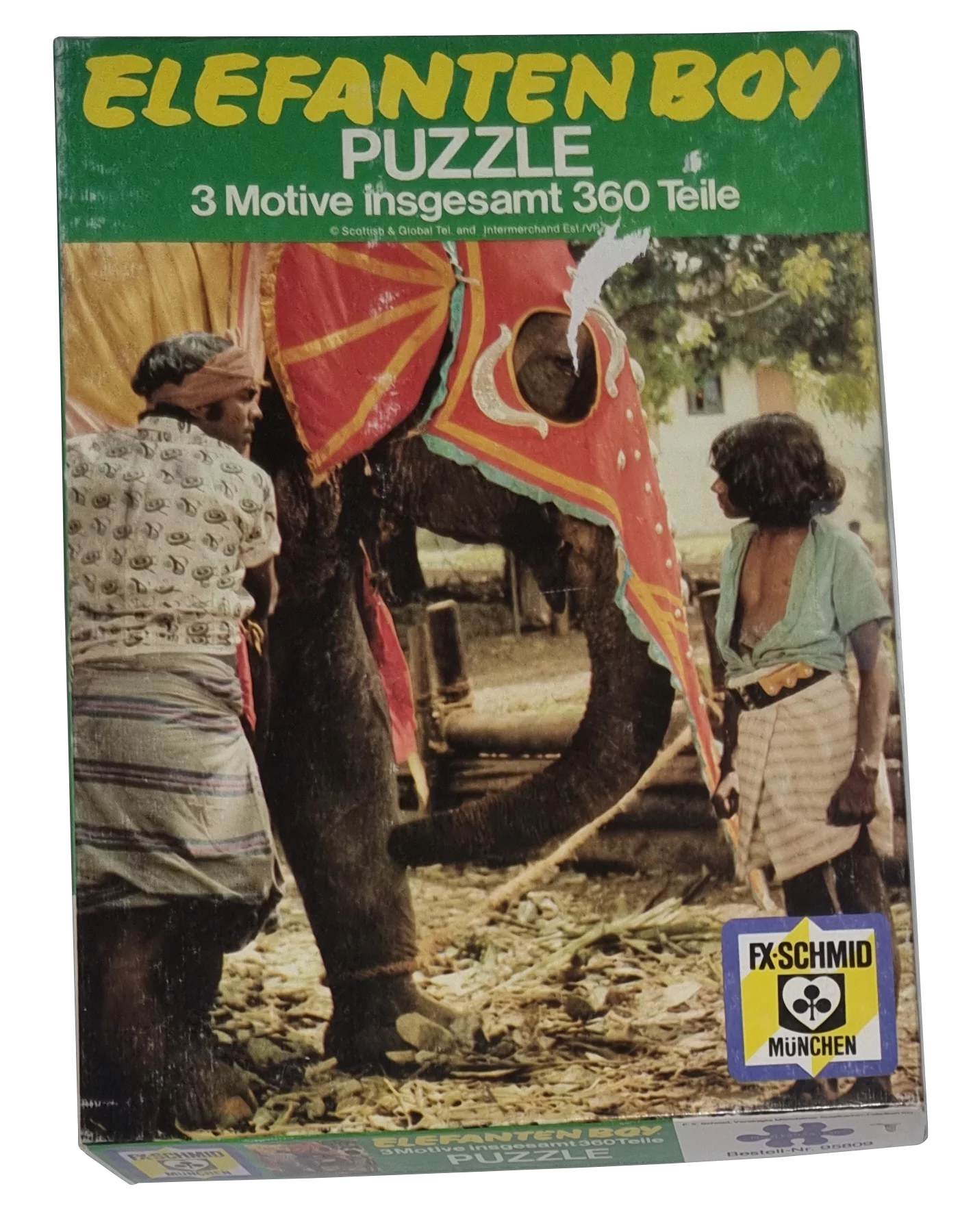 FX Schmid Puzzle 95809 Elefanten Boy 3x120 Teile